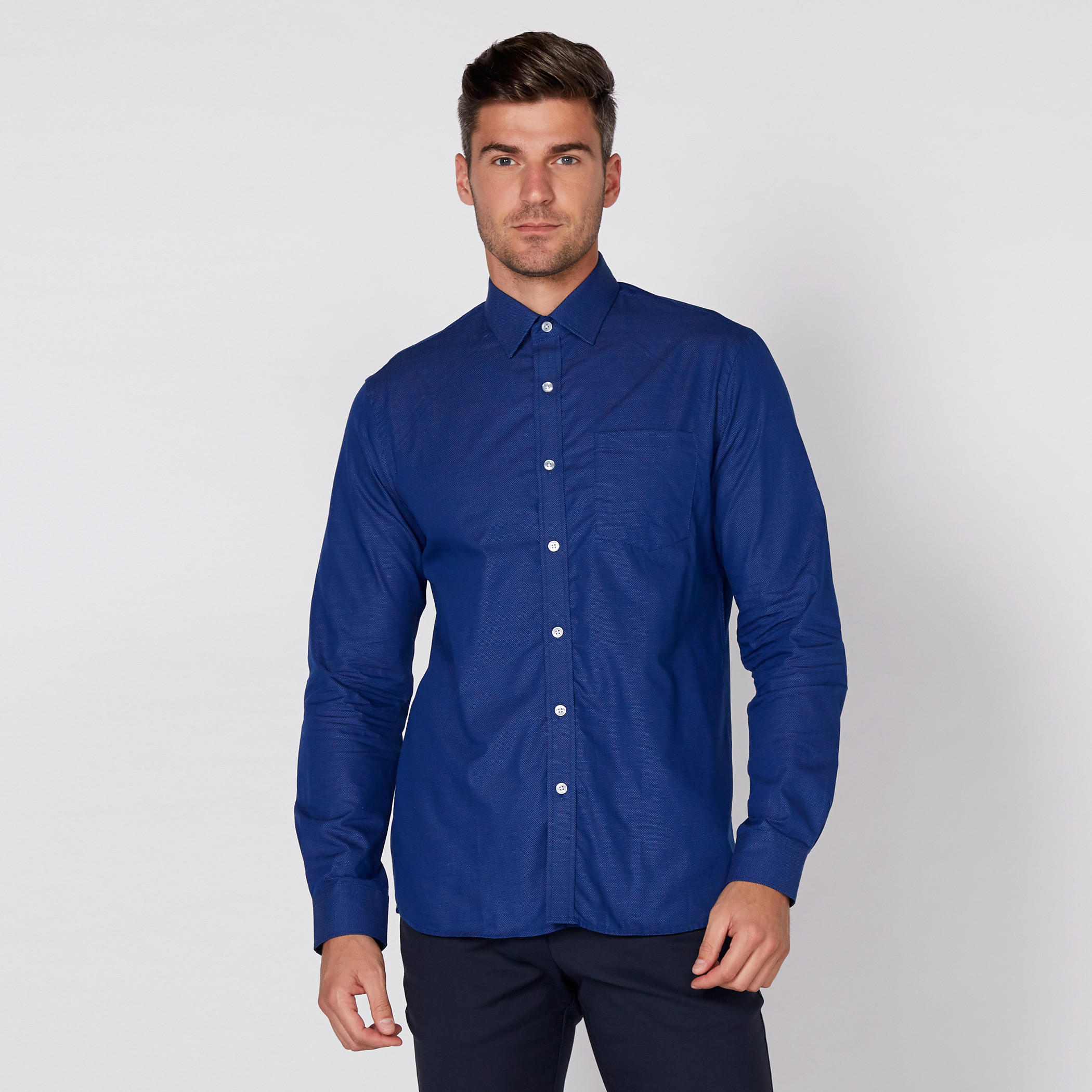 Arrow Long Sleeves Shirt with Complete Placket-men-clothing-shirts-image-2