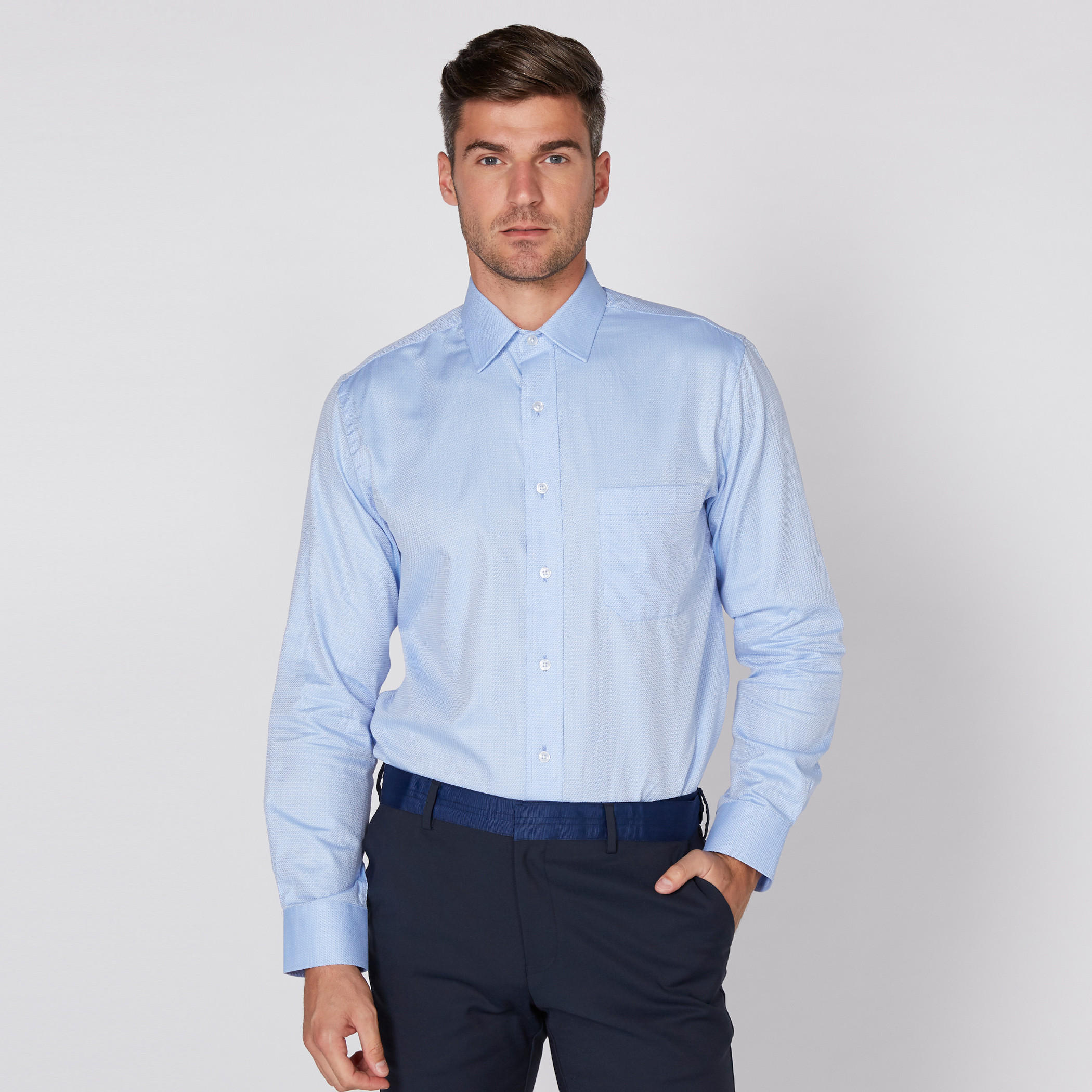 Arrow Long Sleeves Shirt with Complete Placket-men-clothing-shirts-image-4