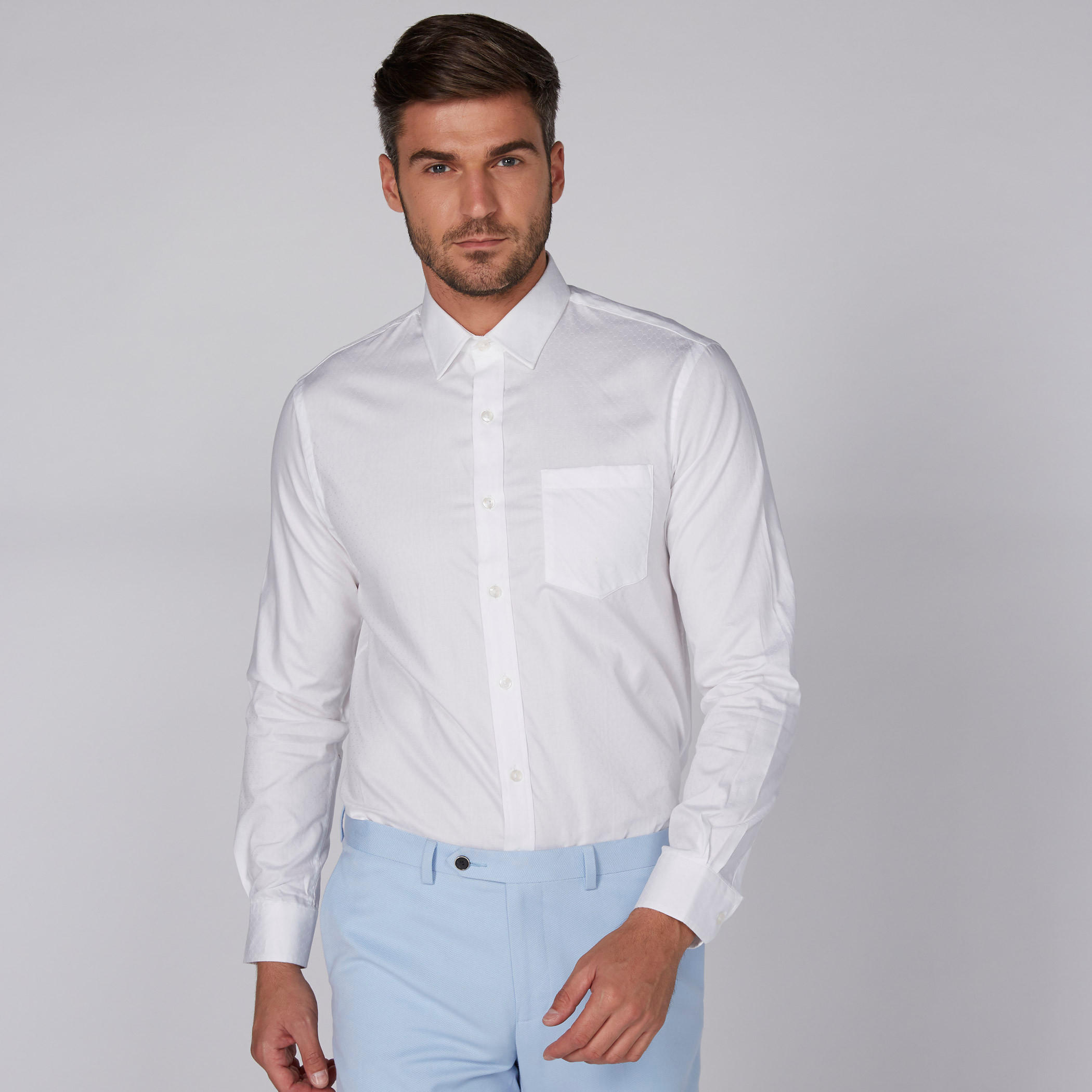 Arrow Long Sleeves Shirt with Complete Placket-men-clothing-shirts-image-3