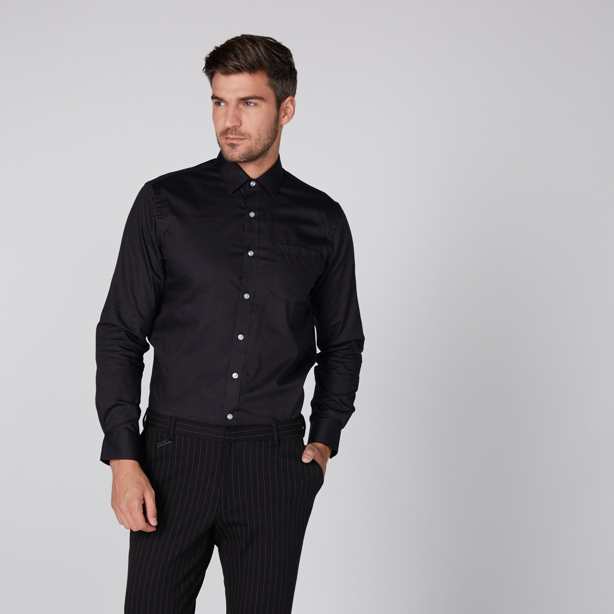 Arrow Long Sleeves Shirt with Pocket Detail and Complete Placket-men-clothing-shirts-image-3