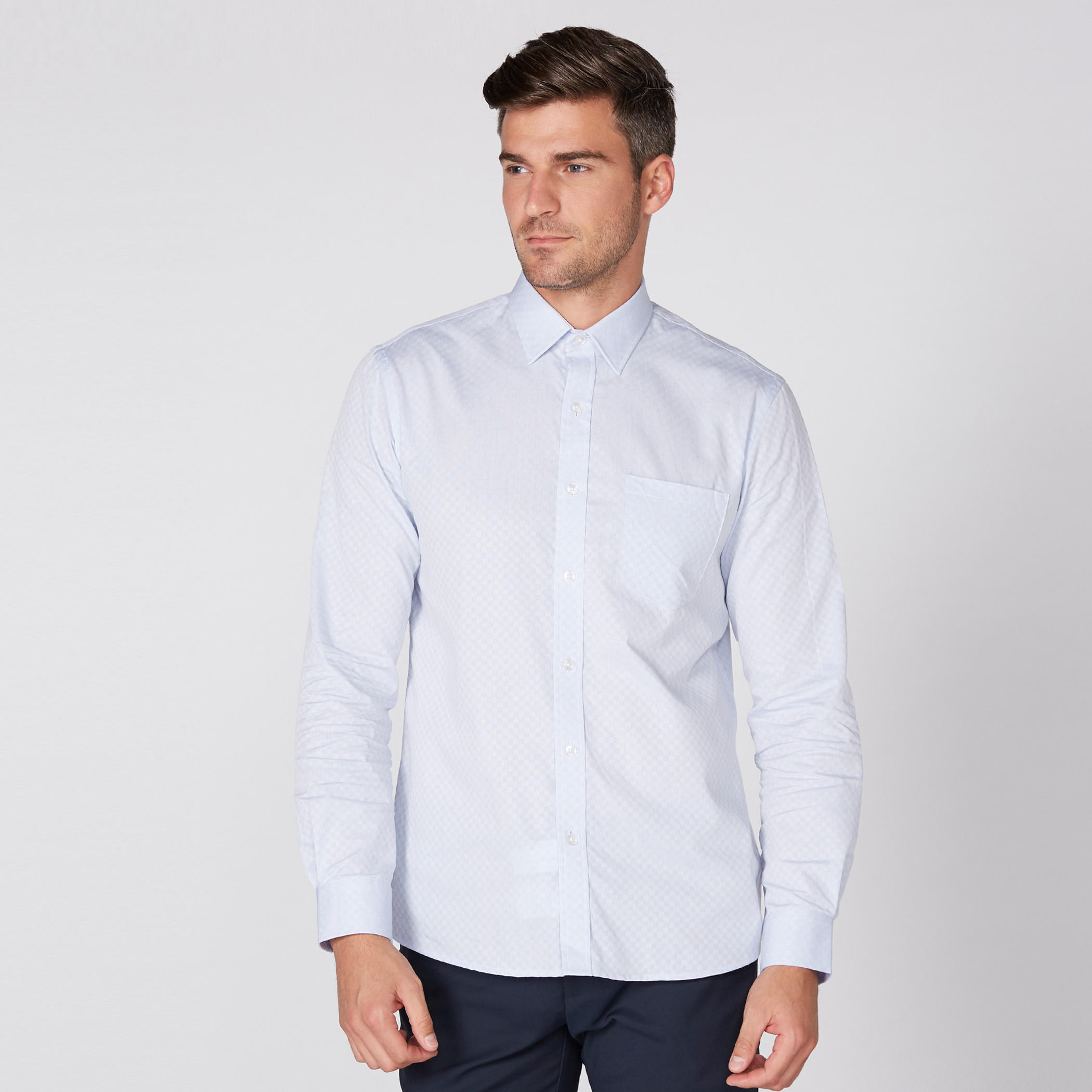 قميص بارز الملمس بأكمام طويلة وأزرار من آرو-men-clothing-shirts-image-3