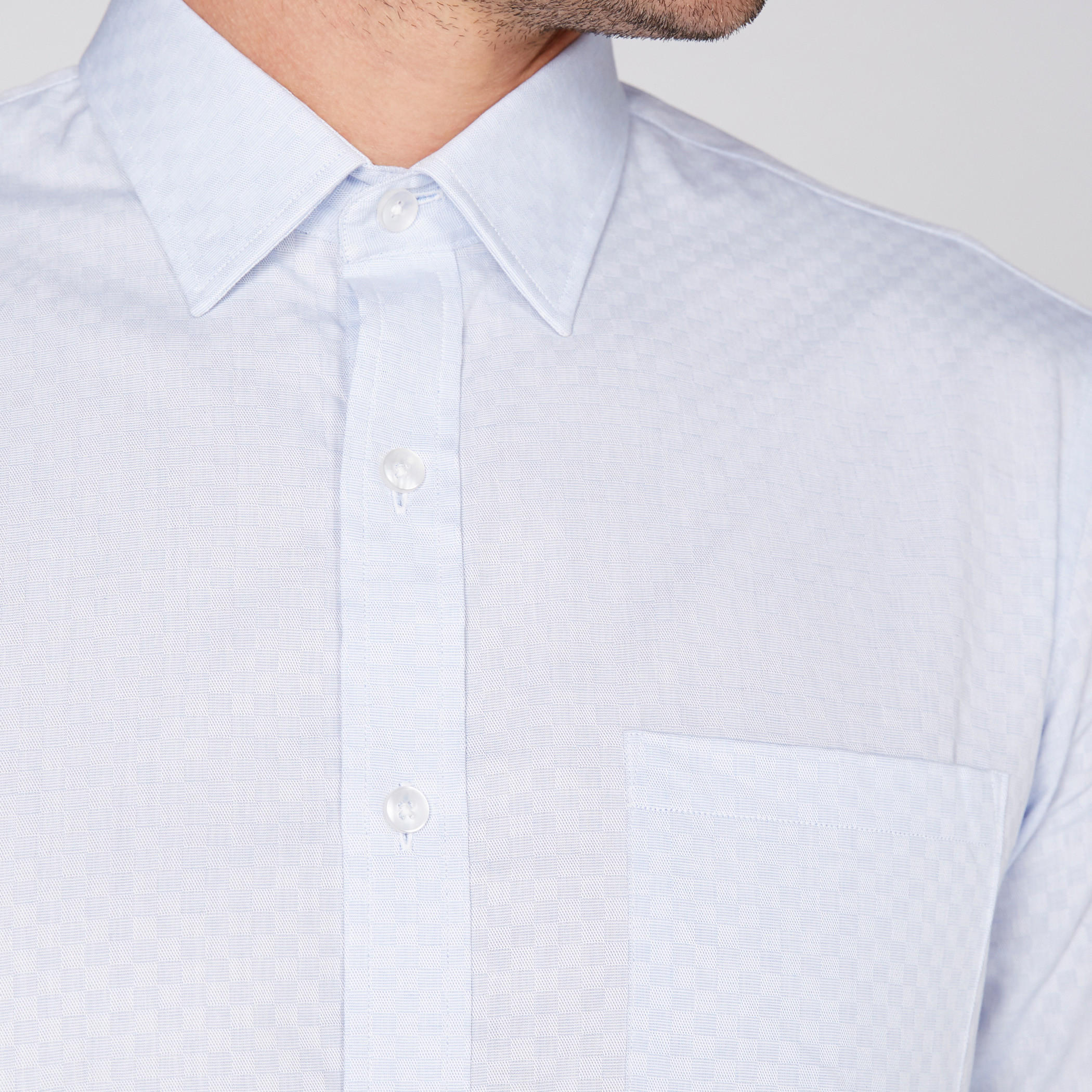 قميص بارز الملمس بأكمام طويلة وأزرار من آرو-men-clothing-shirts-image-2