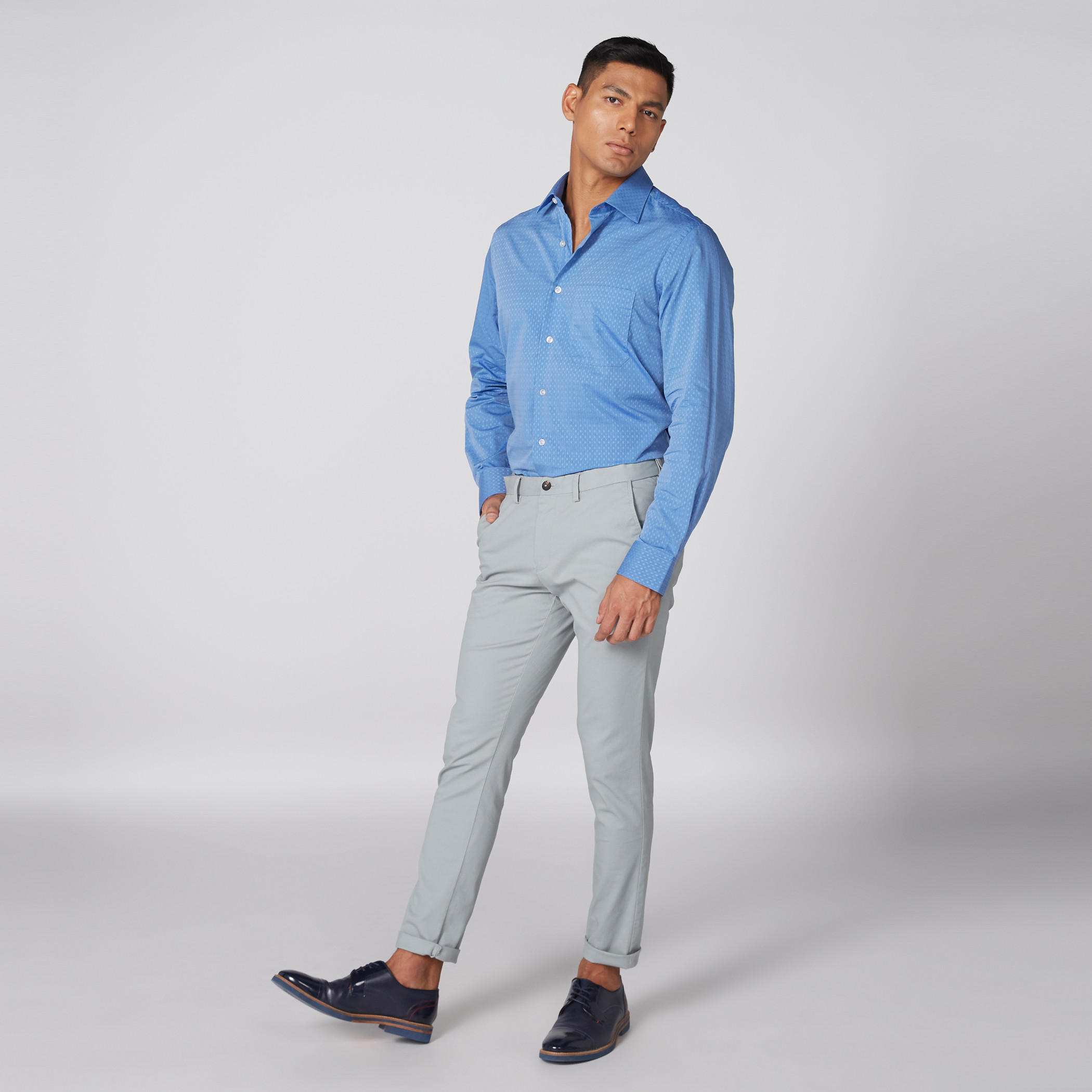 قميص بارز الملمس بأكمام طويلة وأزرار من آرو-men-clothing-shirts-image-1