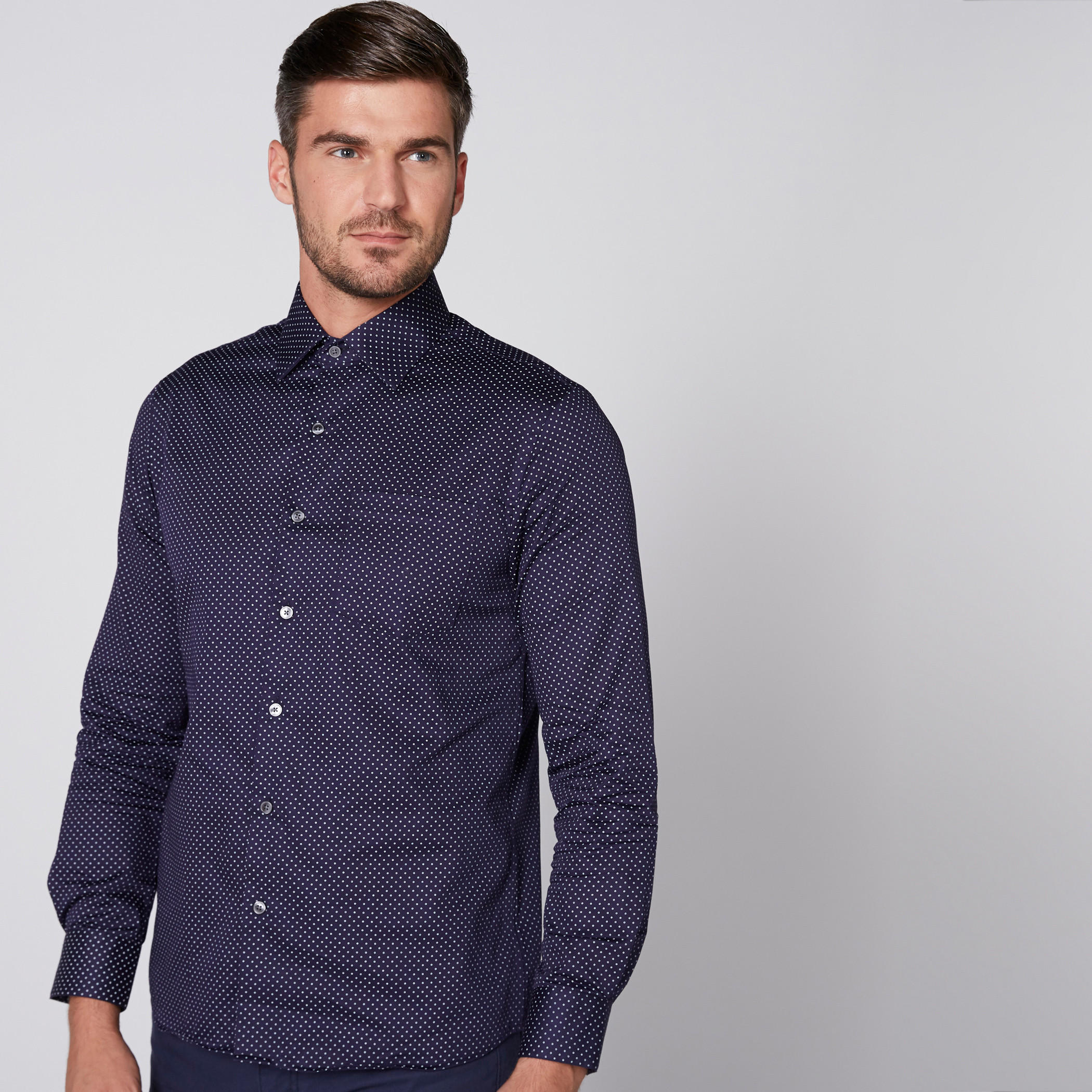 قميص بأكمام طويلة وأزرار وطبعات من آرو-men-clothing-shirts-image-2