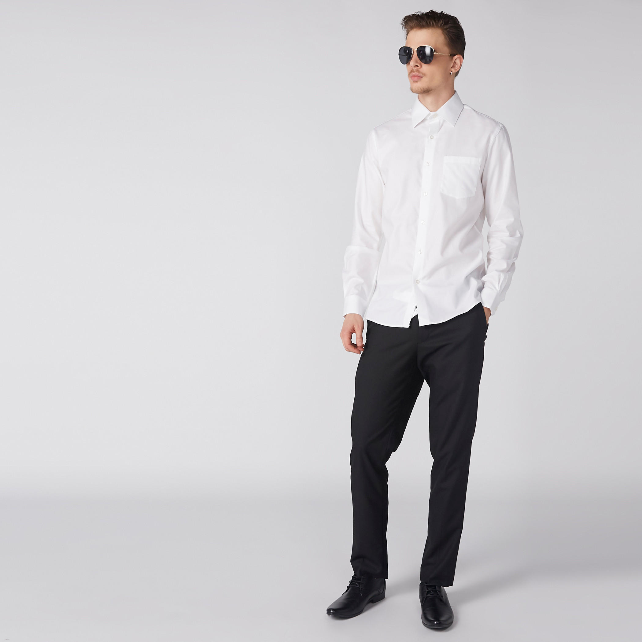 قميص بأكمام طويلة ووصلة أزرار كاملة من آرو-men-clothing-shirts-image-2