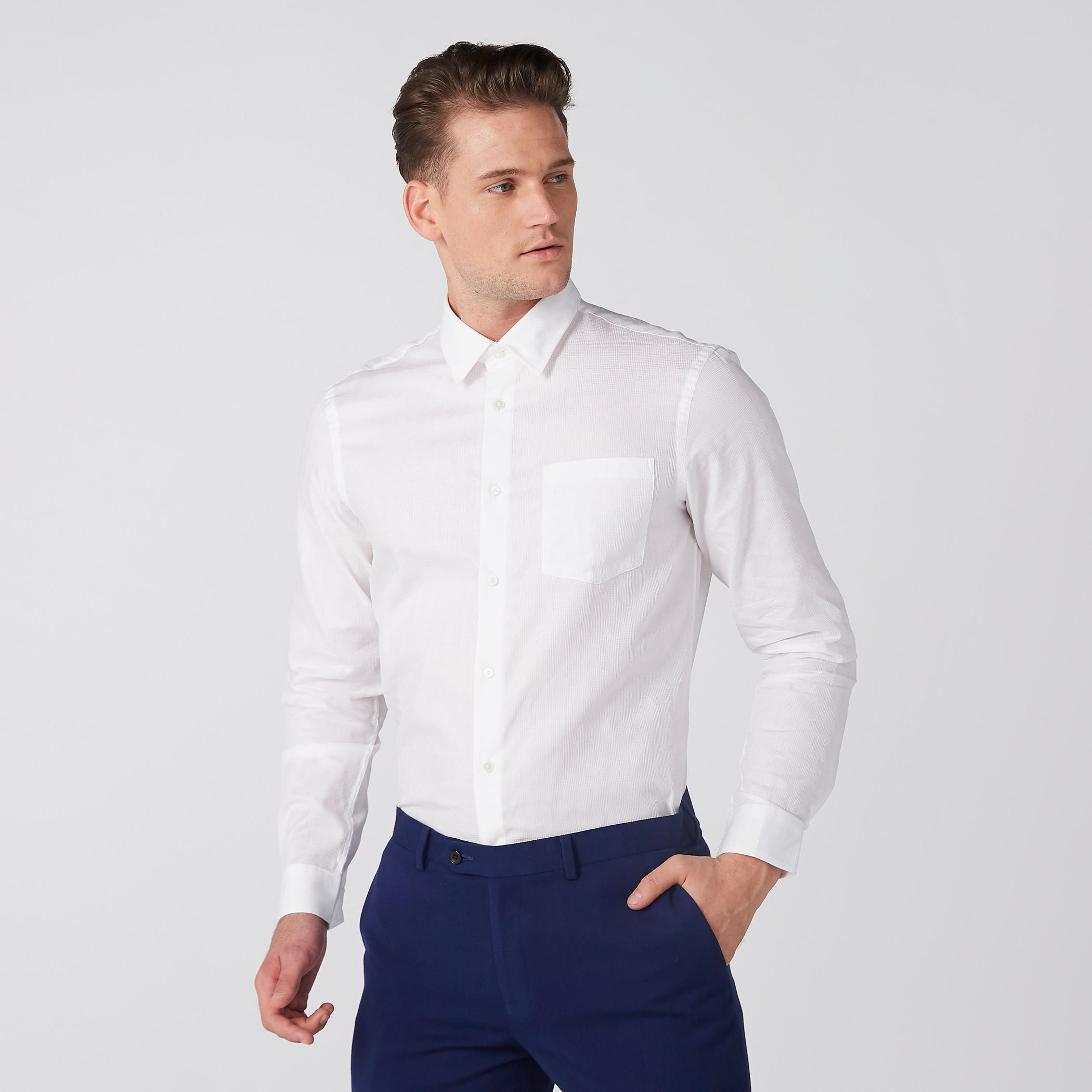 قميص بأكمام طويلة وأزرار من آرو-men-clothing-shirts-image-1