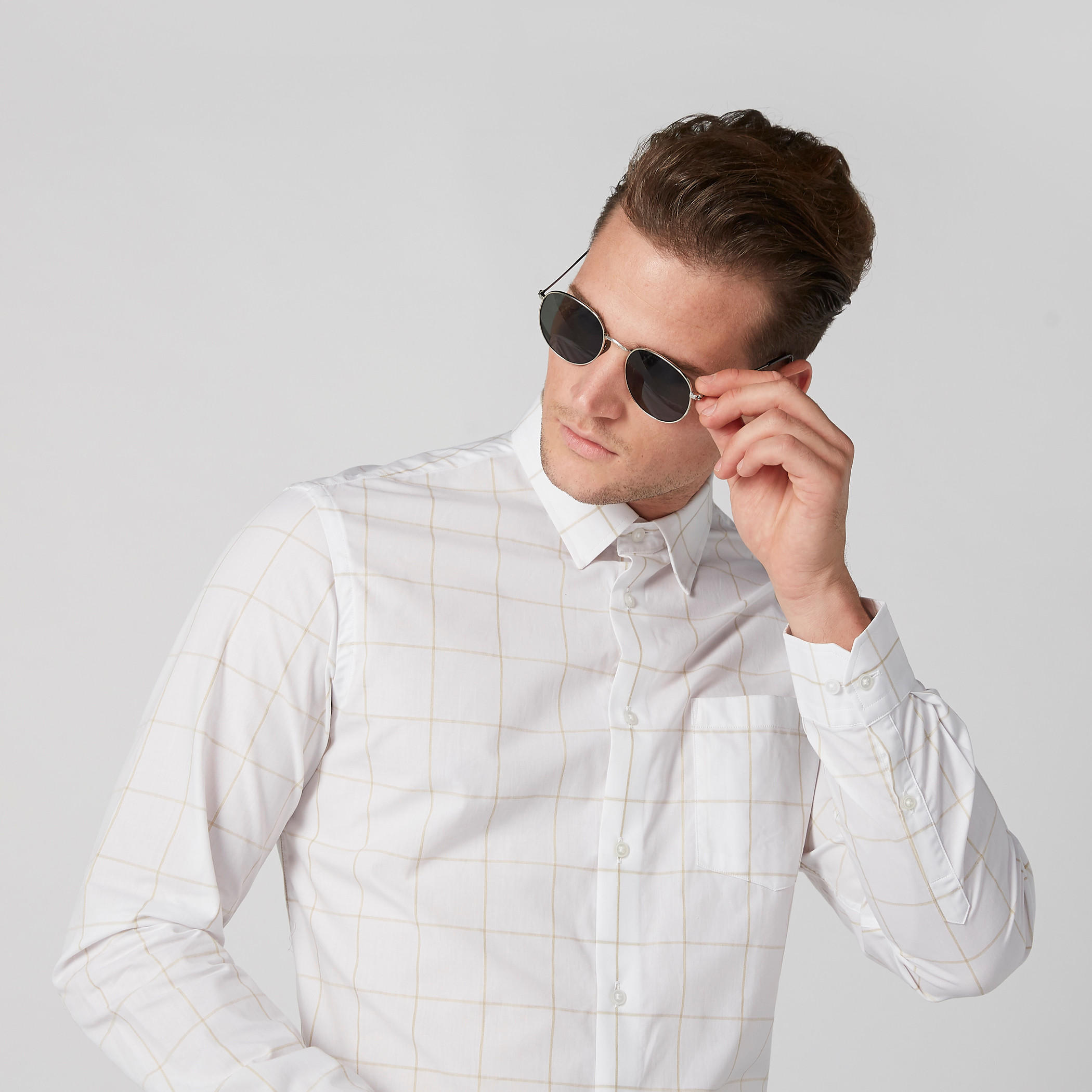 قميص كاروهات بأكمام طويلة وأزرار-men-clothing-shirts-image-4