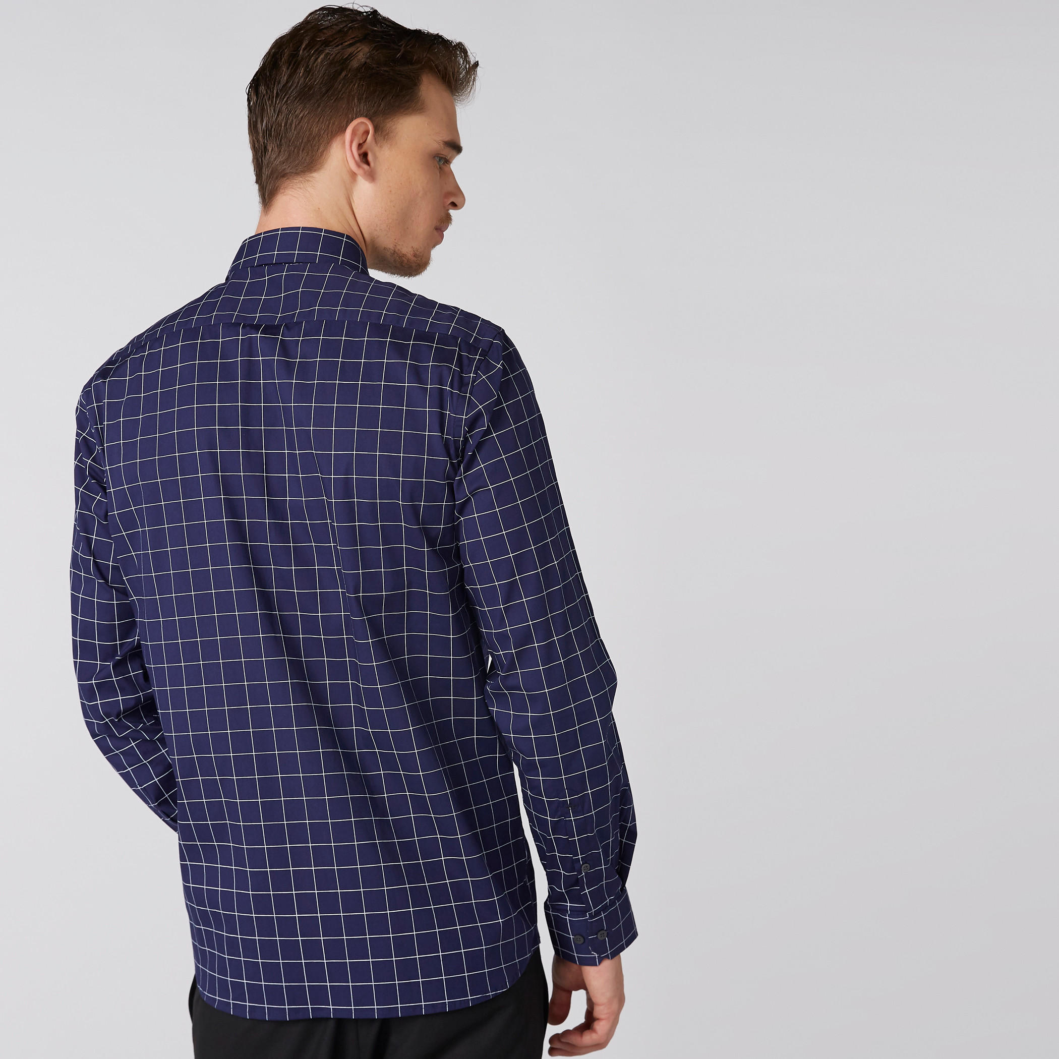 Arrow Chequered Shirt with Long Sleeves and Complete Placket-men-clothing-shirts-image-1