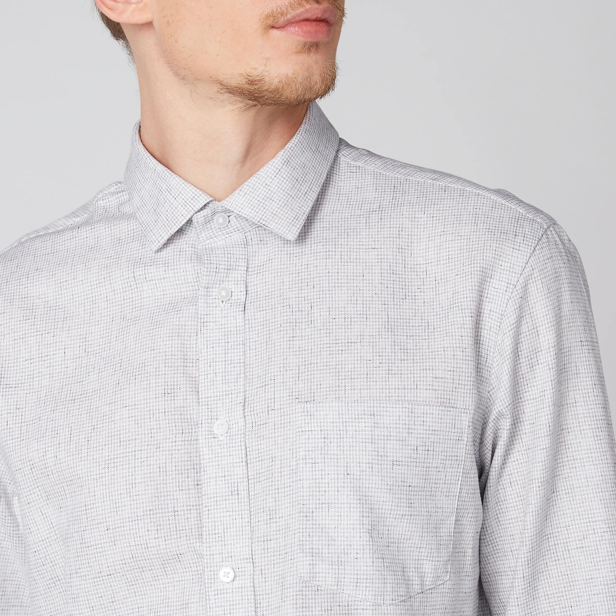 قميص بارز الملمس بأكمام طويلة وأزرار من آرو-men-clothing-shirts-image-3