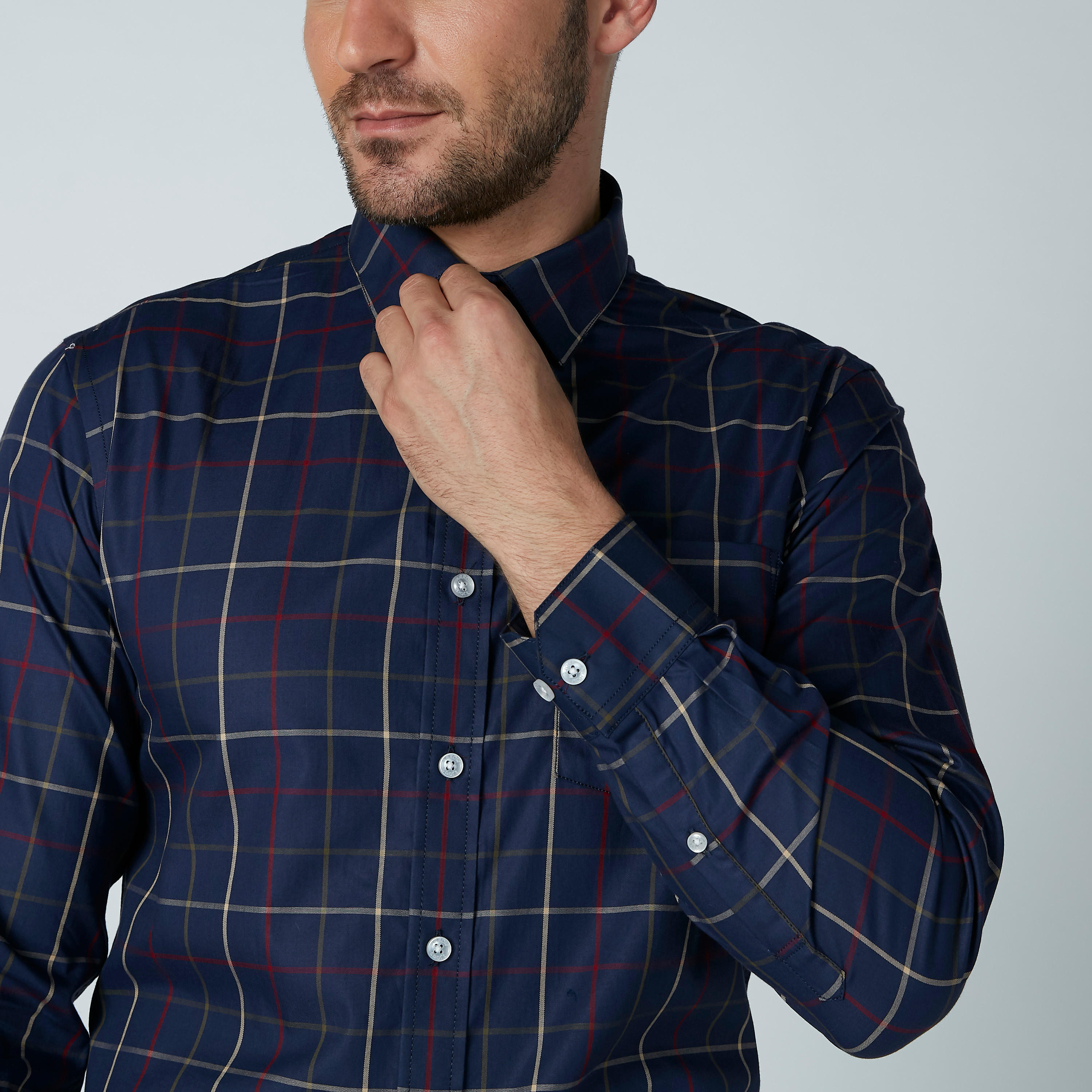 قميص كاروهات بأكمام طويلة من آرو-men-clothing-shirts-image-3