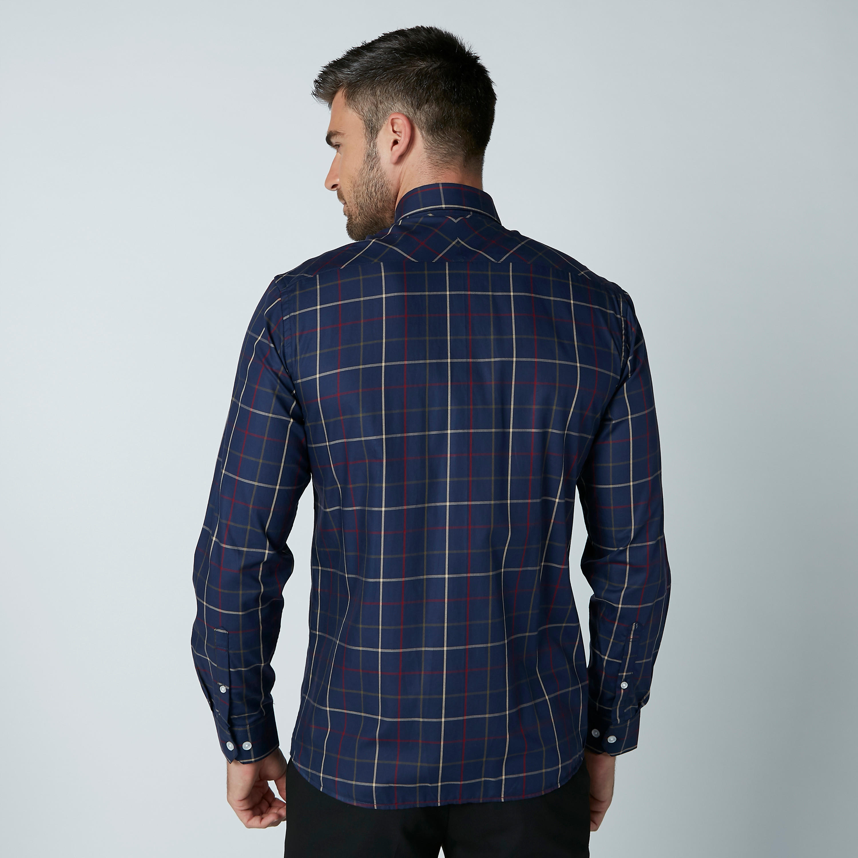 قميص كاروهات بأكمام طويلة من آرو-men-clothing-shirts-image-5