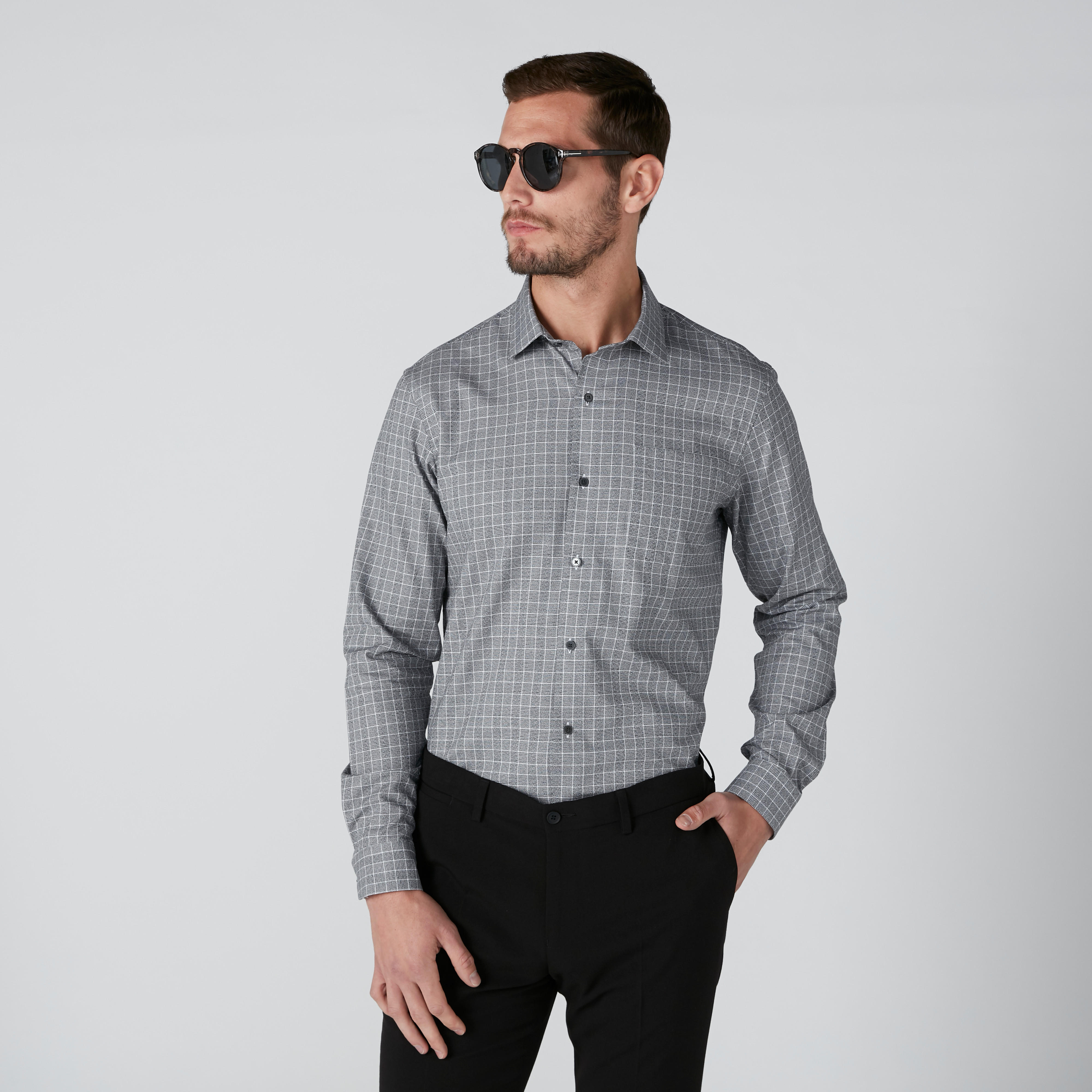 قميص كاروهات بأكمام طويلة وجيوب من آرو-men-clothing-shirts-image-1