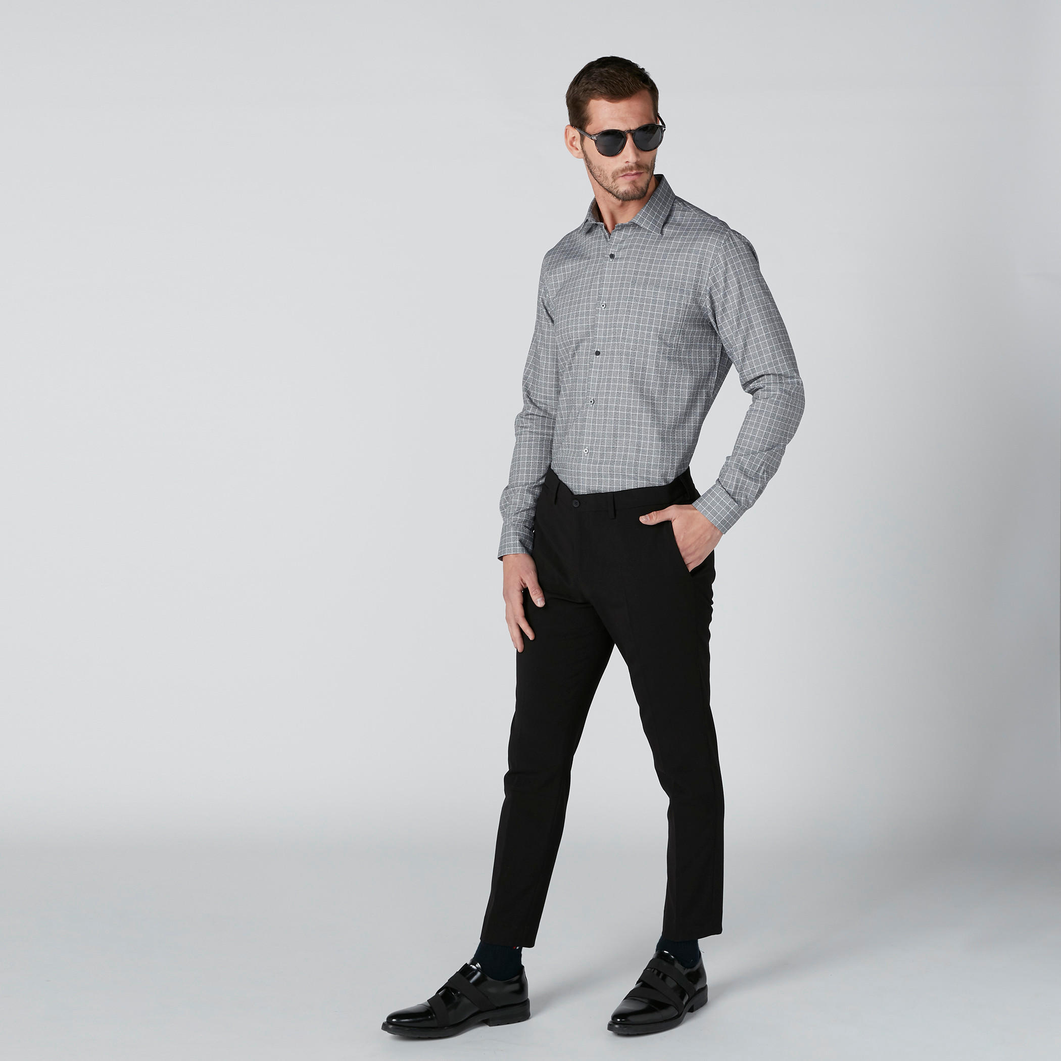 قميص كاروهات بأكمام طويلة وجيوب من آرو-men-clothing-shirts-image-3