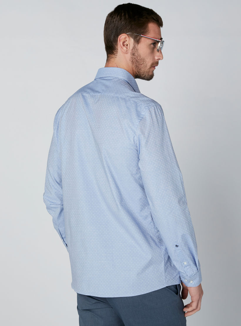 قميص بأكمام طويلة وأزرار وطبعات منقّطة من آرو-men-clothing-shirts-image-3