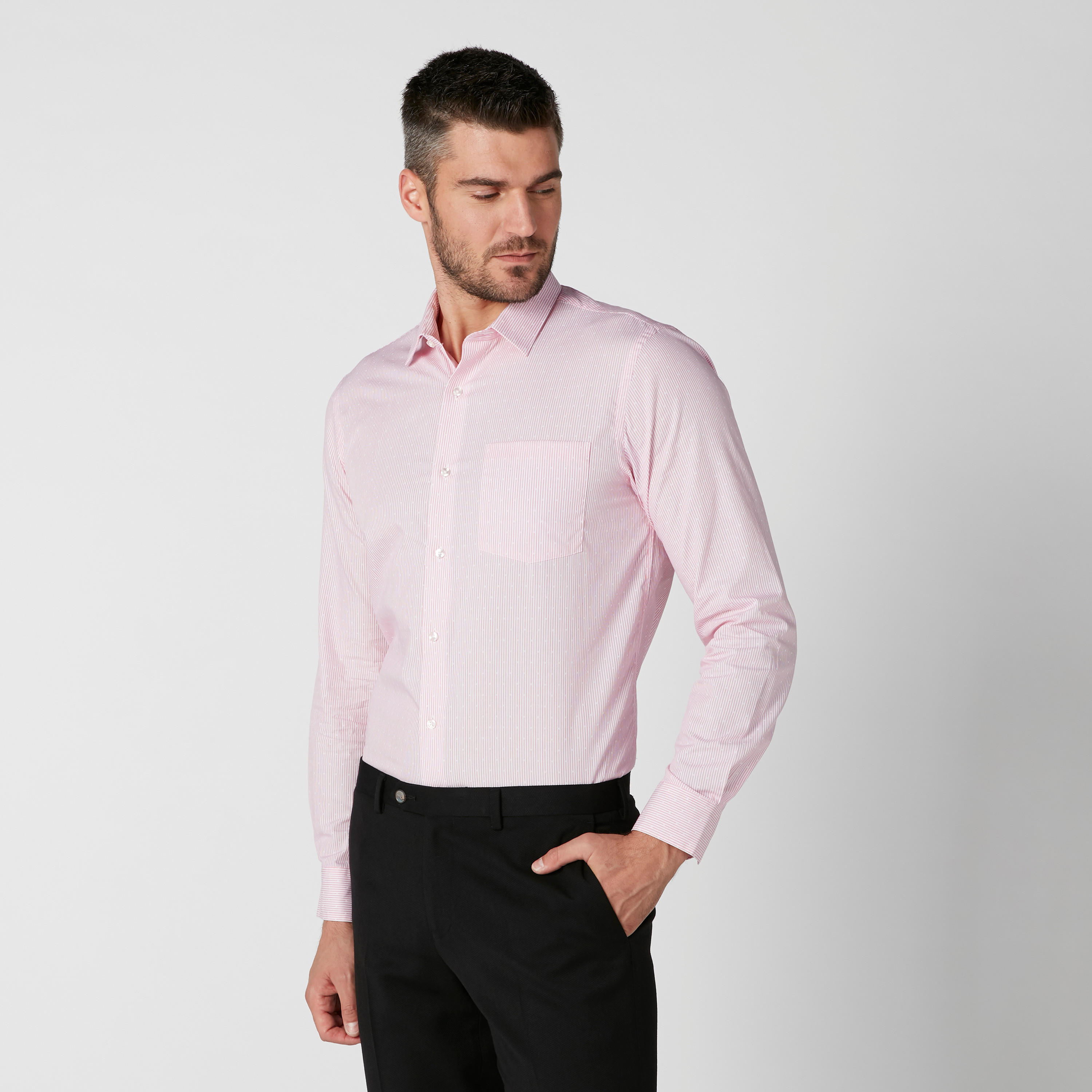 قميص مقلّم بأكمام طويلة وأزرار من آرو-men-clothing-shirts-image-1