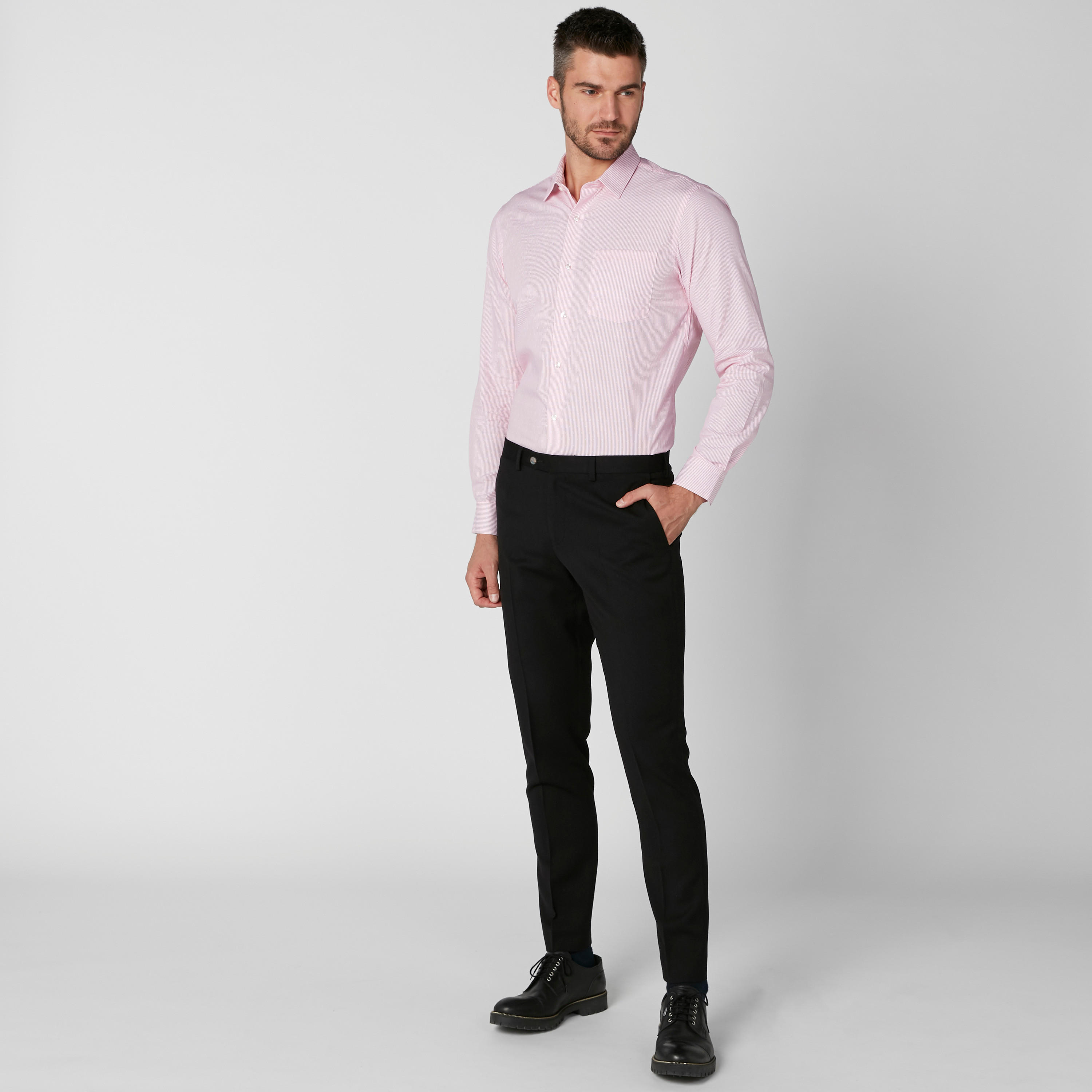 قميص مقلّم بأكمام طويلة وأزرار من آرو-men-clothing-shirts-image-3