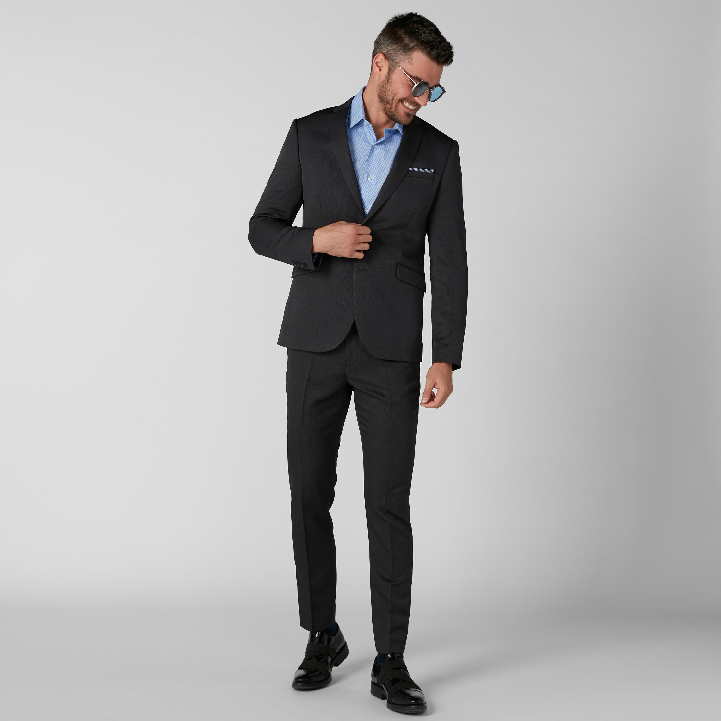 Arrow Textured Shirt with Long Sleeves and Complete Placket-men-clothing-shirts-image-3