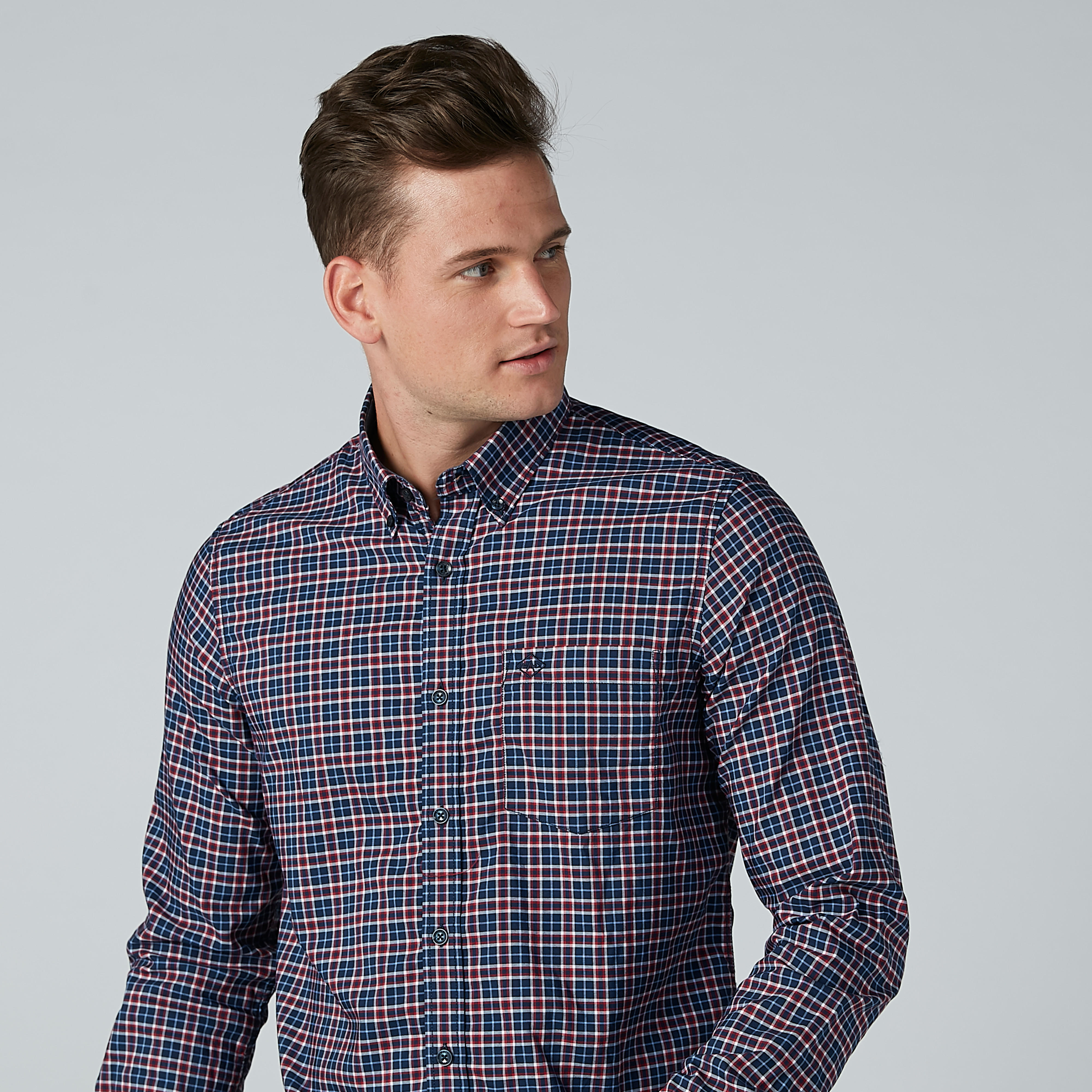 قميص كاروهات بأكمام طويلة من آرو-men-clothing-shirts-image-3