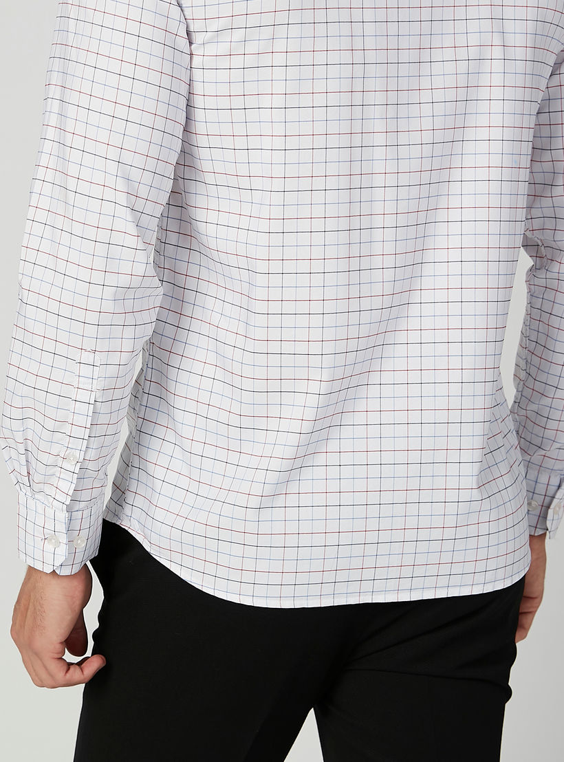 قميص كاروهات بأكمام طويلة وجيوب على الصدر من آرو-men-clothing-shirts-image-5