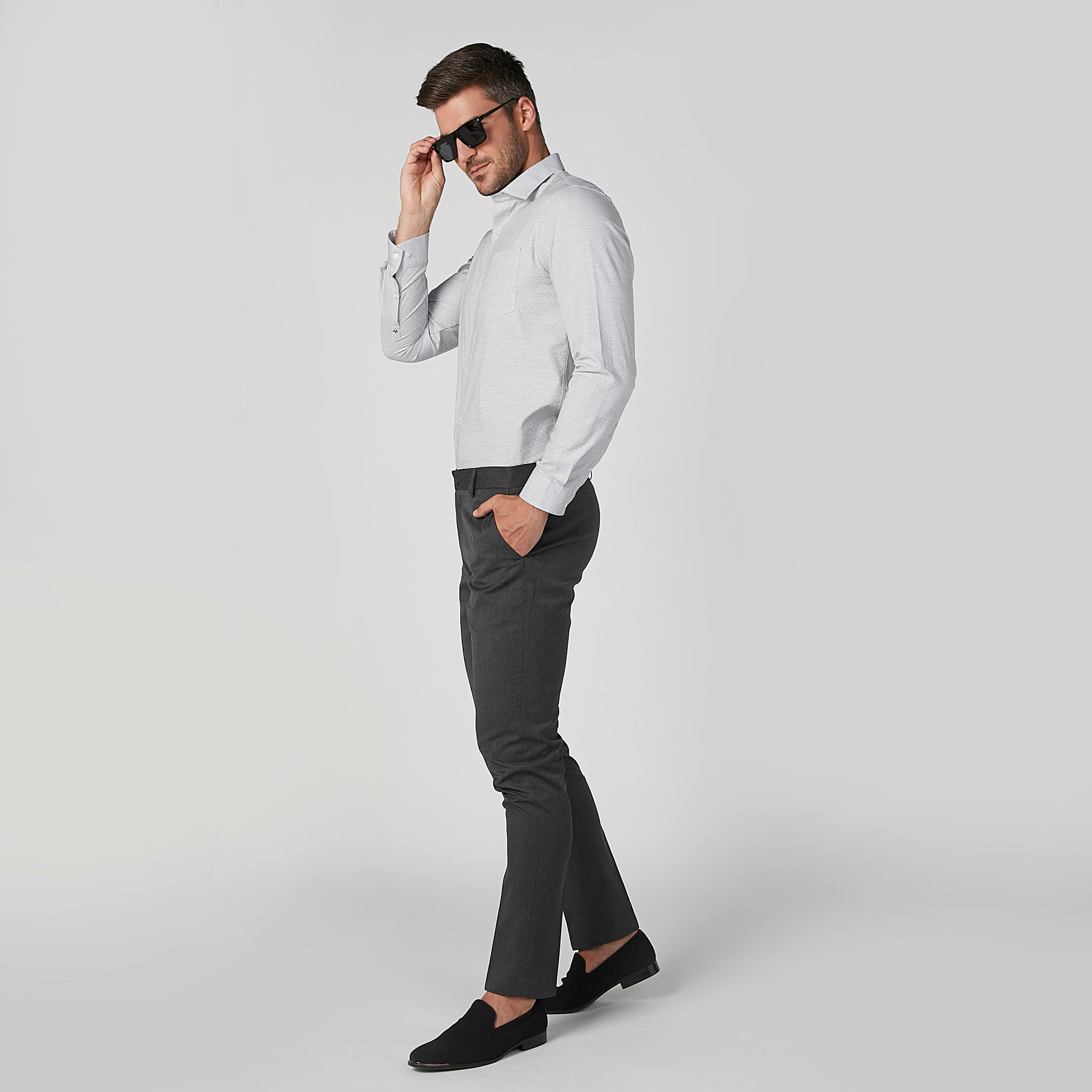 قميص بأكمام طويلة وجيب على الصدر وطبعات من آرو-men-clothing-shirts-image-2