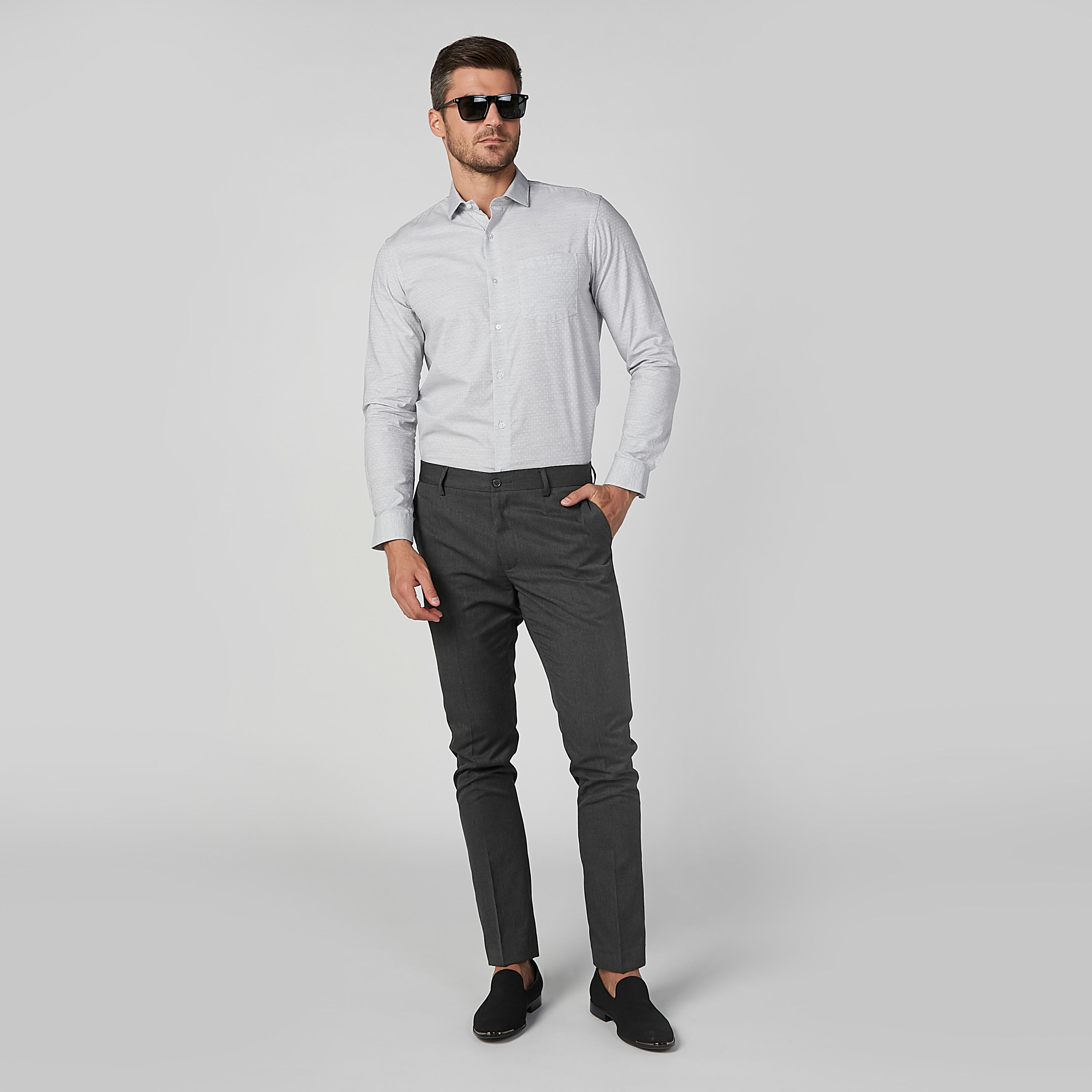 قميص بأكمام طويلة وجيب على الصدر وطبعات من آرو-men-clothing-shirts-image-4