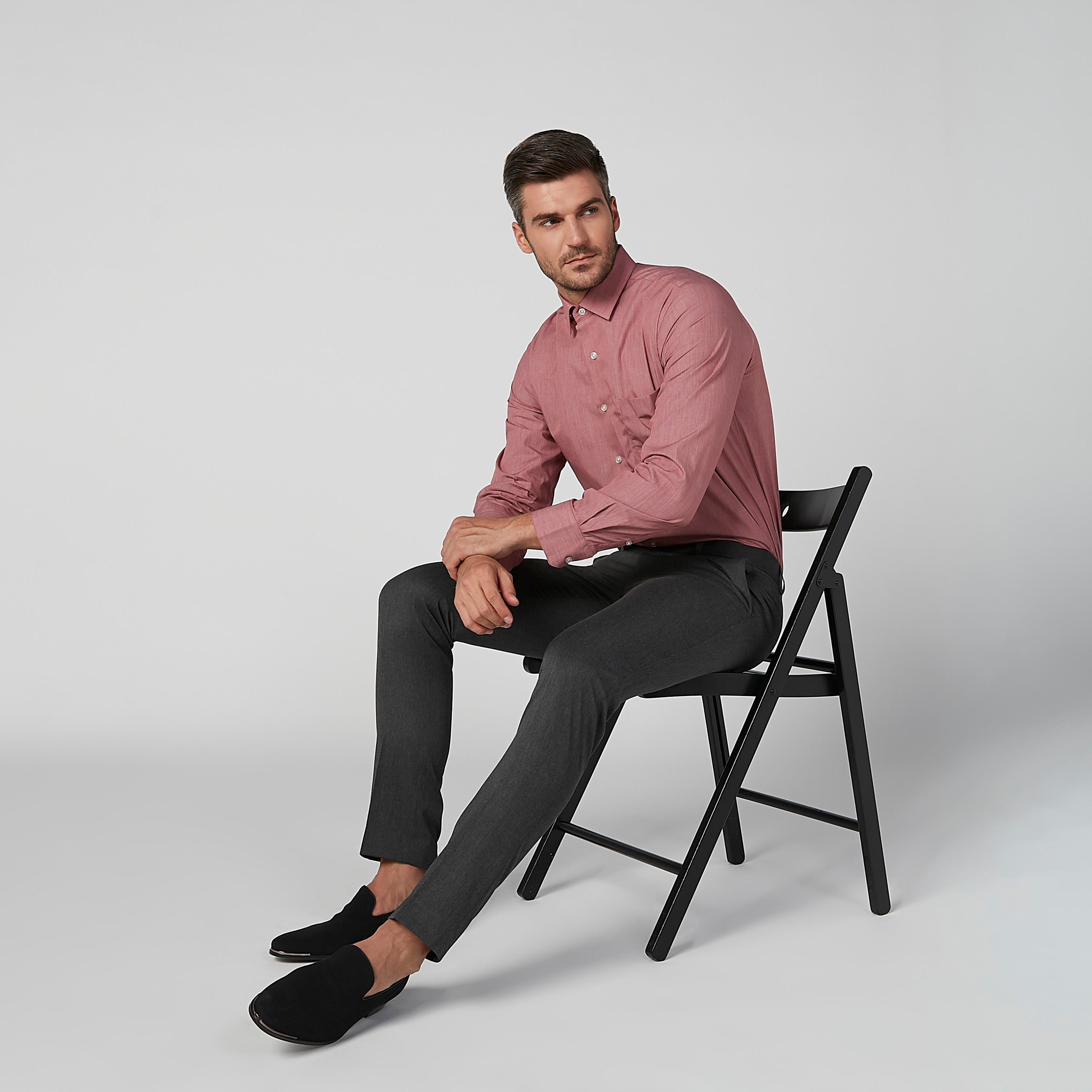 قميص سادة بأكمام طويلة وجيوب من آرو-men-clothing-shirts-image-2