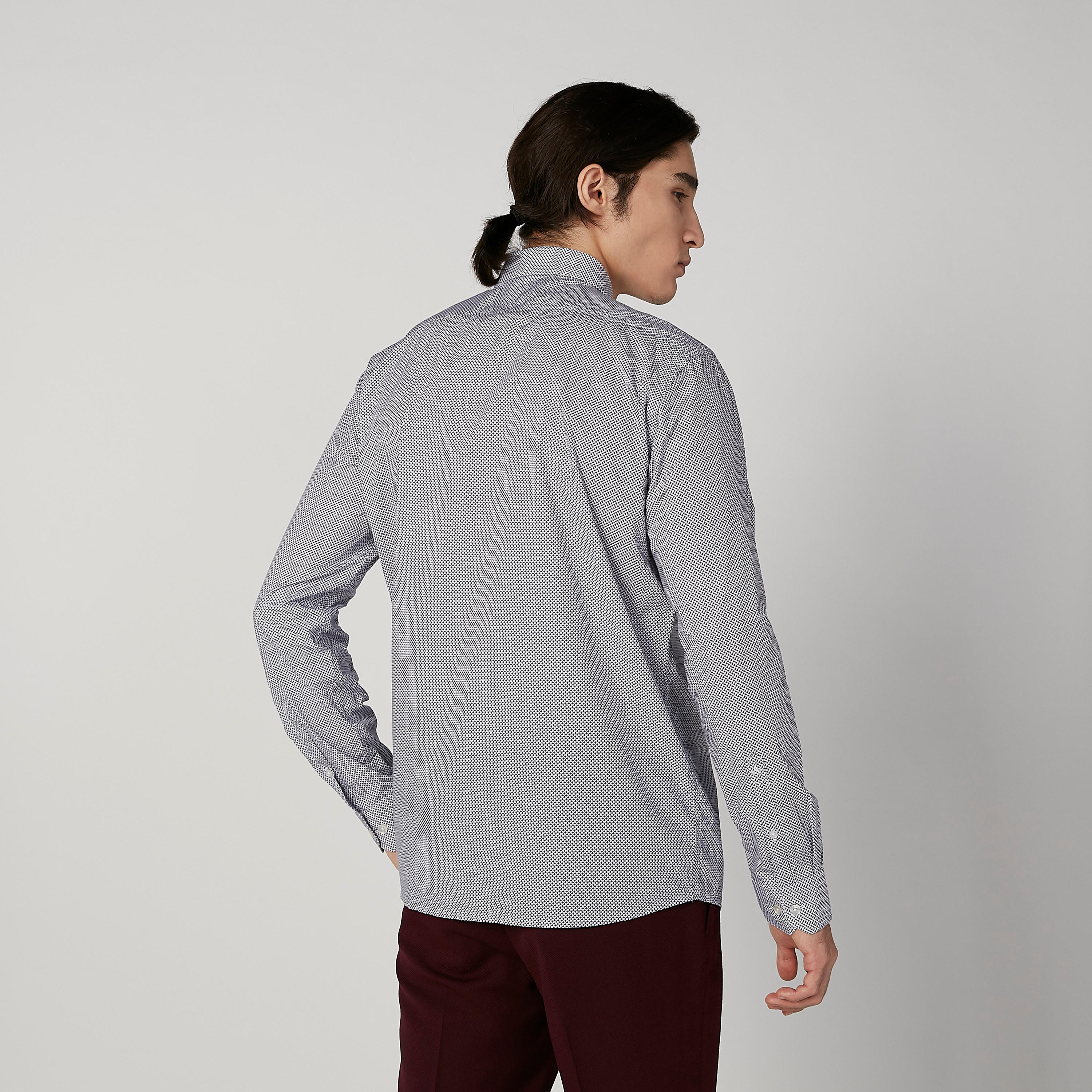 قميص سليم بأكمام طويلة وجيب على الصدر وطبعات من آرو-men-clothing-shirts-image-2