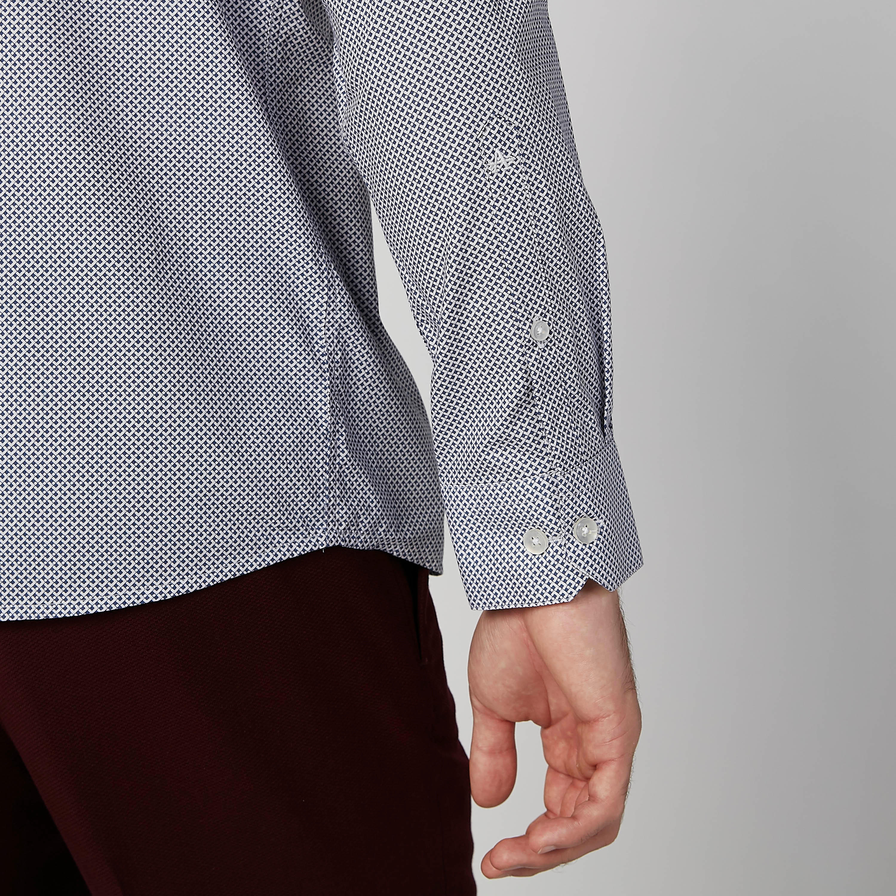 قميص سليم بأكمام طويلة وجيب على الصدر وطبعات من آرو-men-clothing-shirts-image-4