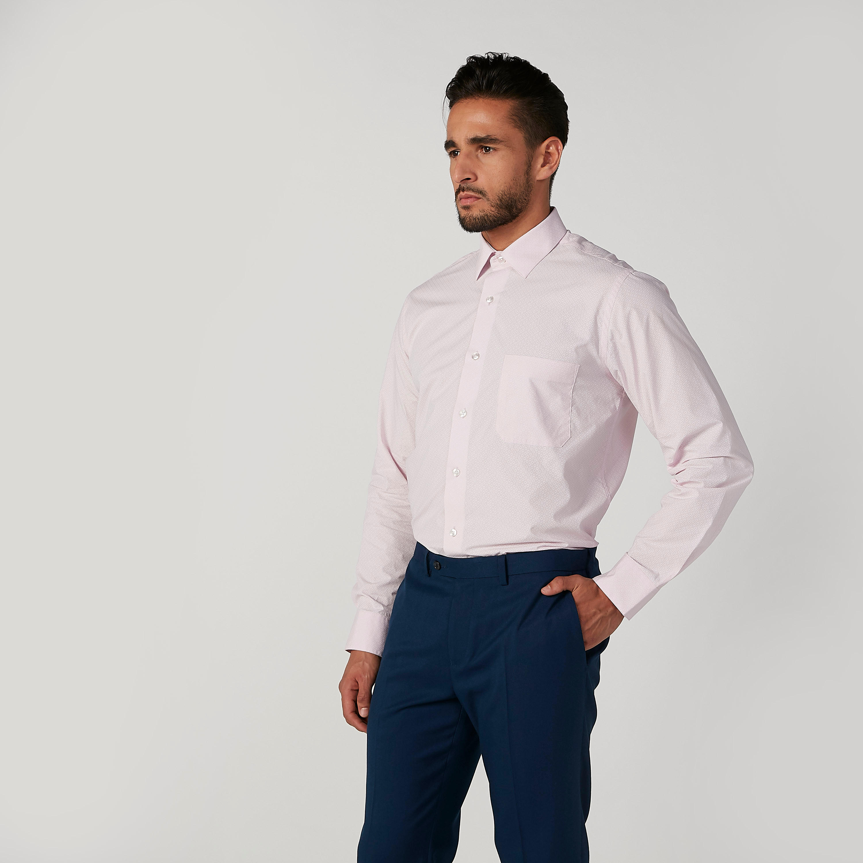 قميص سليم بياقة عاديّة وأكمام طويلة وطبعات من آرو-men-clothing-shirts-image-1
