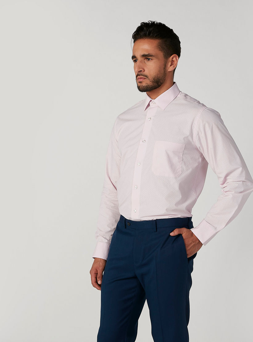 قميص سليم بياقة عاديّة وأكمام طويلة وطبعات من آرو-men-clothing-shirts-image-1