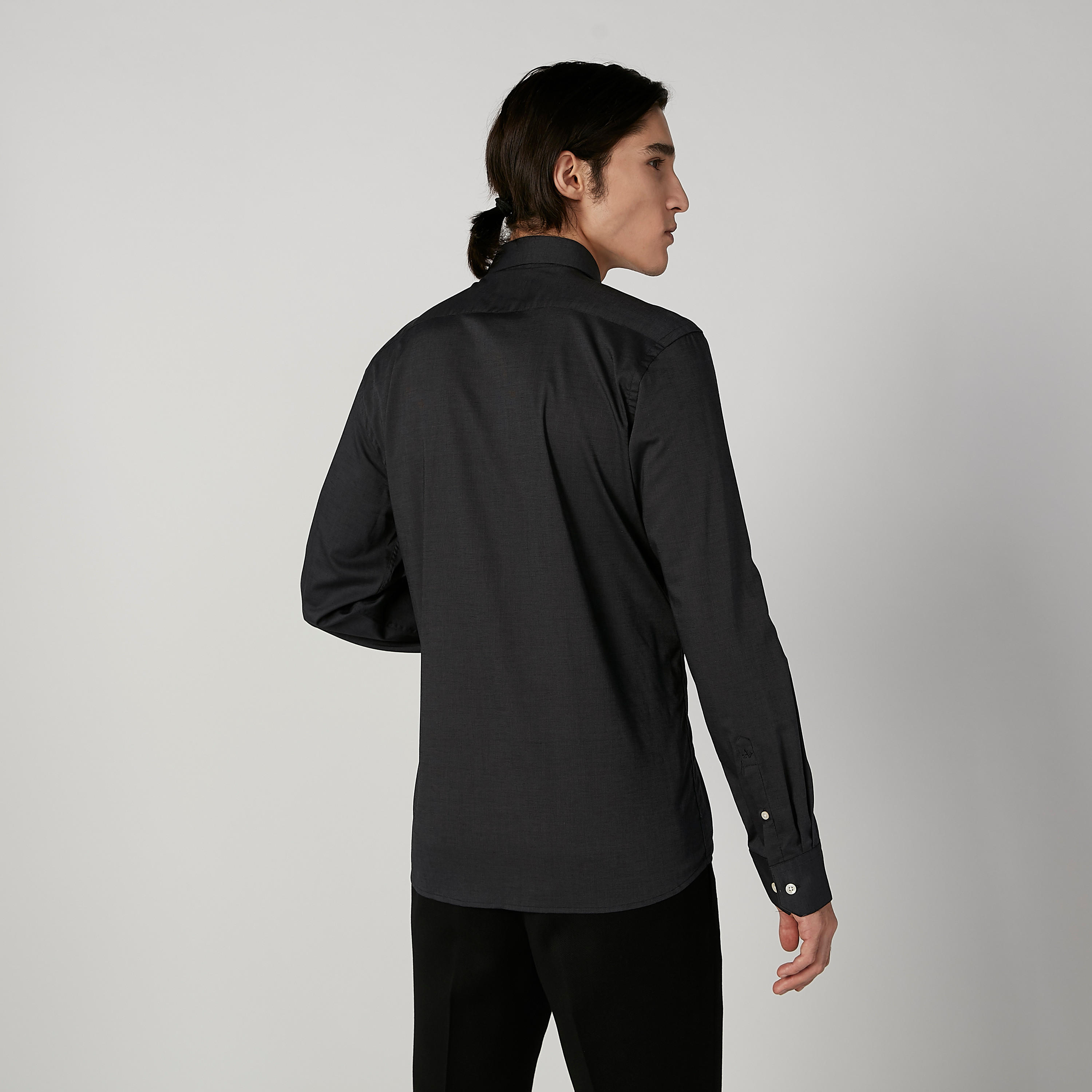 قميص بارز الملمس بأكمام طويلة وجيب على الصدر من آرو-men-clothing-shirts-image-2