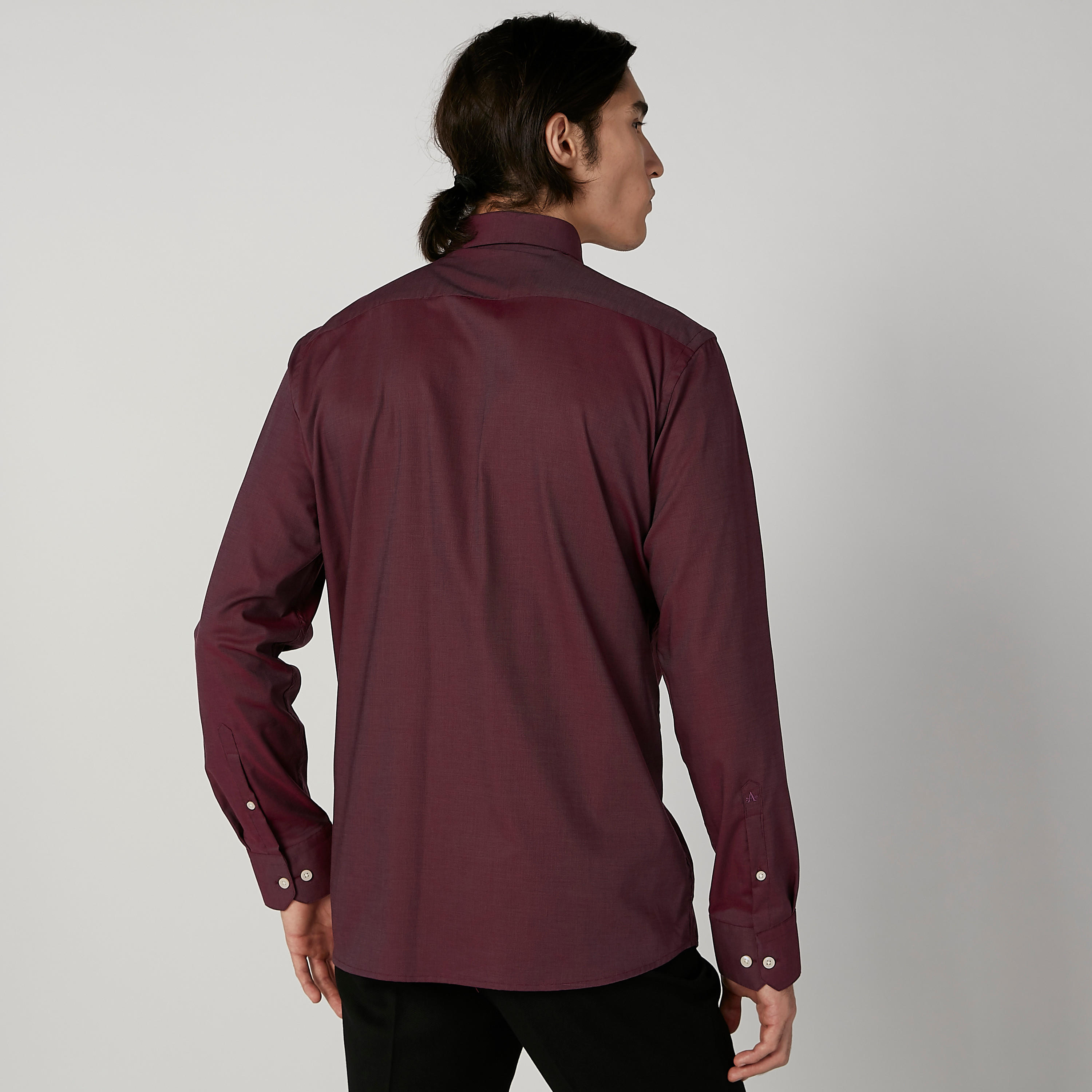 قميص سليم سادة بأكمام طويلة وجيب على الصدر من آرو-men-clothing-shirts-image-2