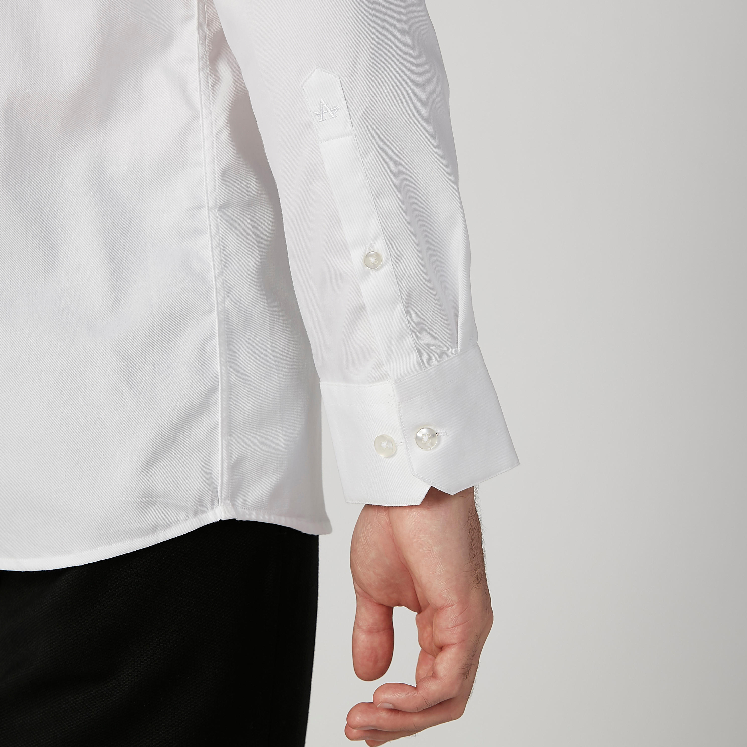Arrow Plain Shirt with Long Sleeves and Chest Pocket-men-clothing-shirts-image-4
