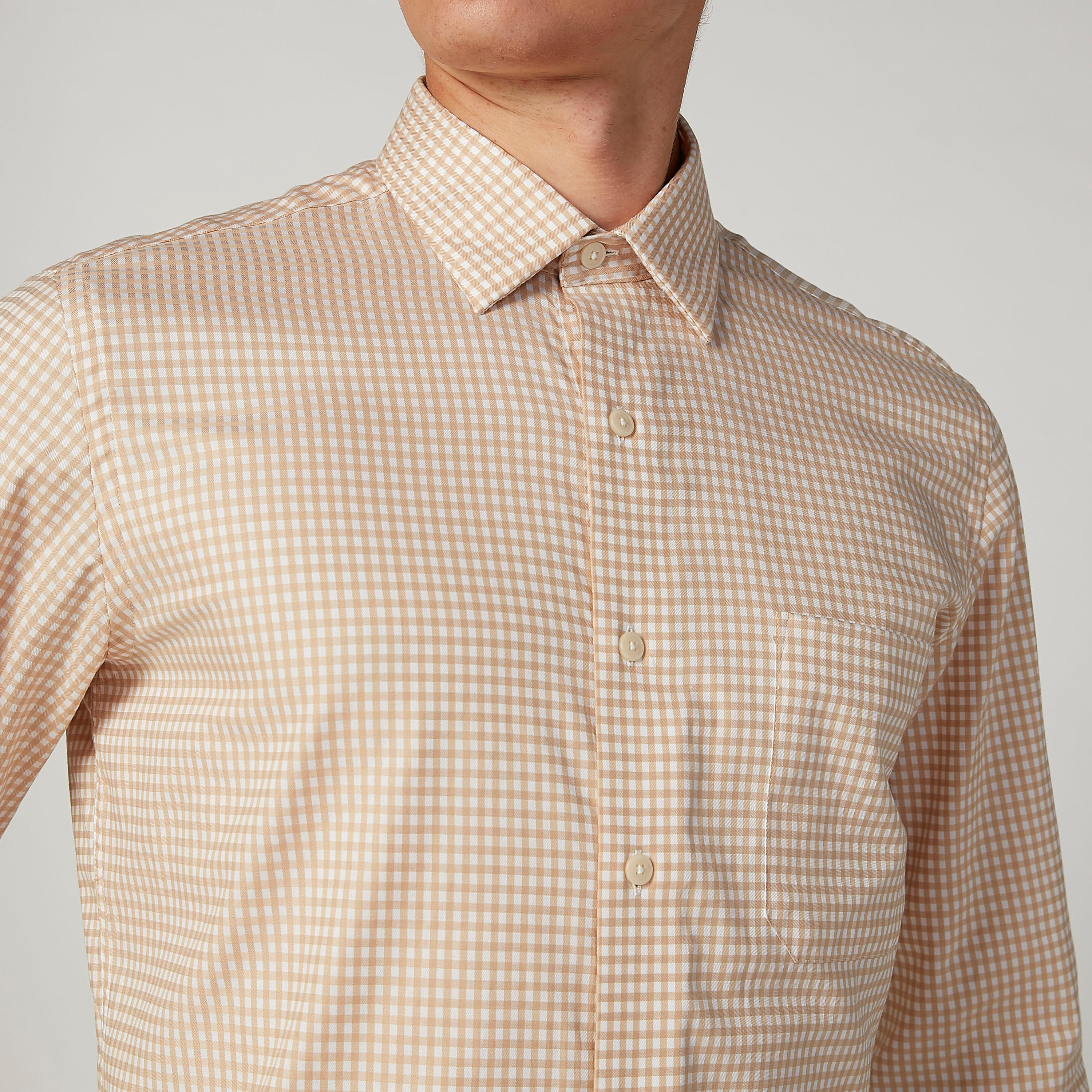 قميص كاروهات بياقة عاديّة وأكمام طويلة من آرو-men-clothing-shirts-image-4