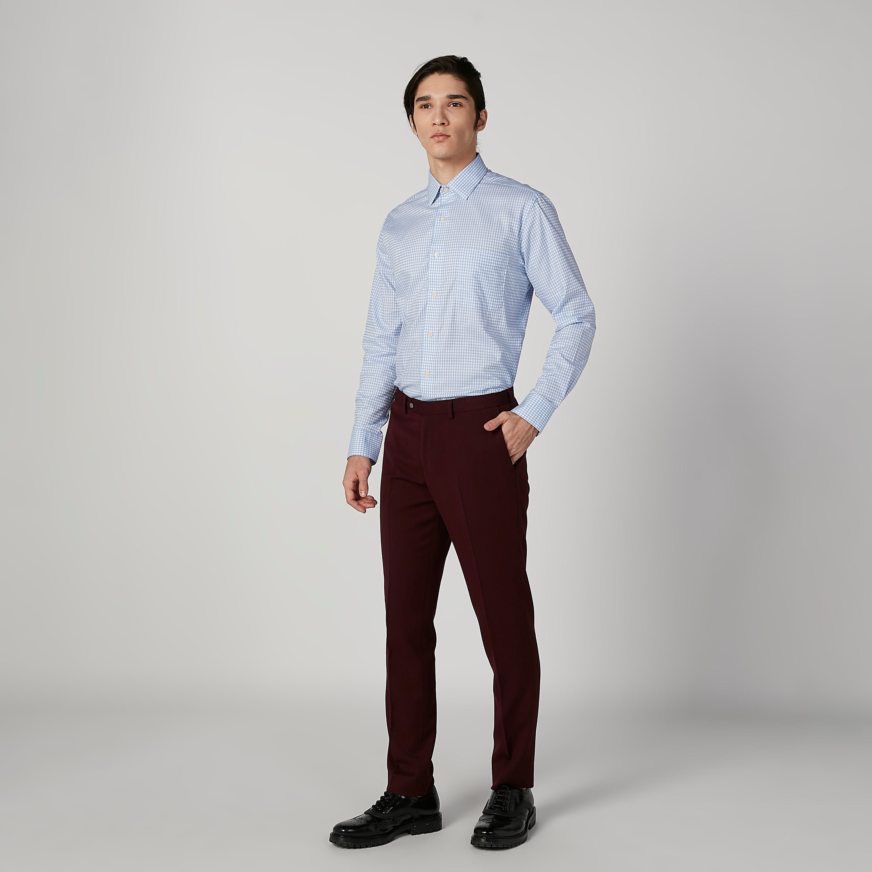 قميص كاروهات بأكمام طويلة وجيب على الصدر من آرو-men-clothing-shirts-image-5