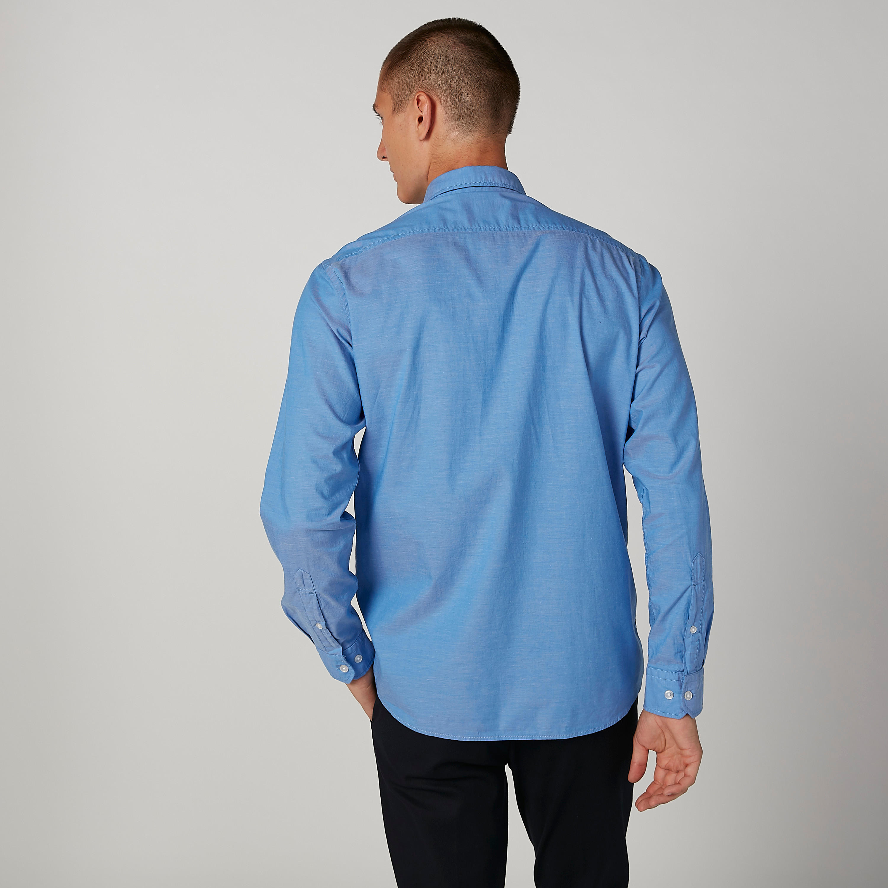 قميص سليم سادة بياقة عاديّة وأكمام طويلة من آرو-men-clothing-shirts-image-2