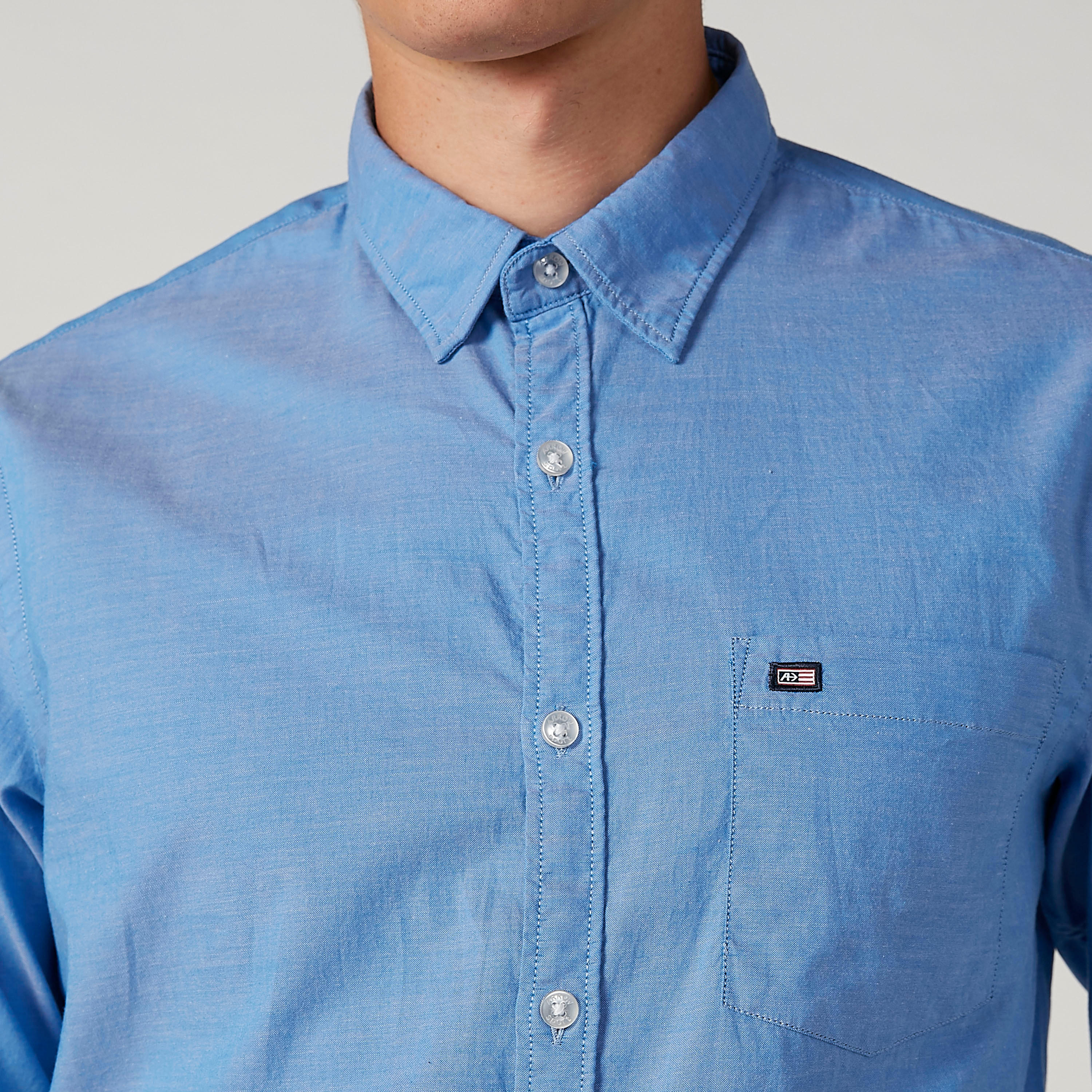 قميص سليم سادة بياقة عاديّة وأكمام طويلة من آرو-men-clothing-shirts-image-5
