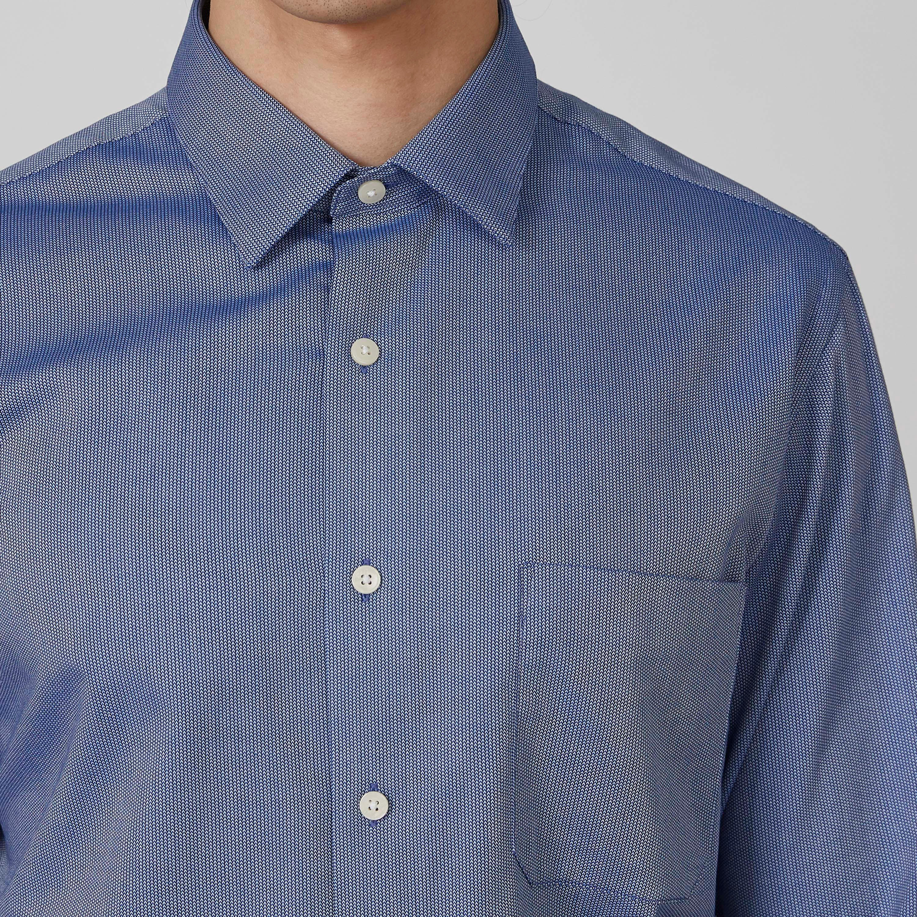 قميص بارز الملمس بأكمام طويلة من آرو-men-clothing-shirts-image-3