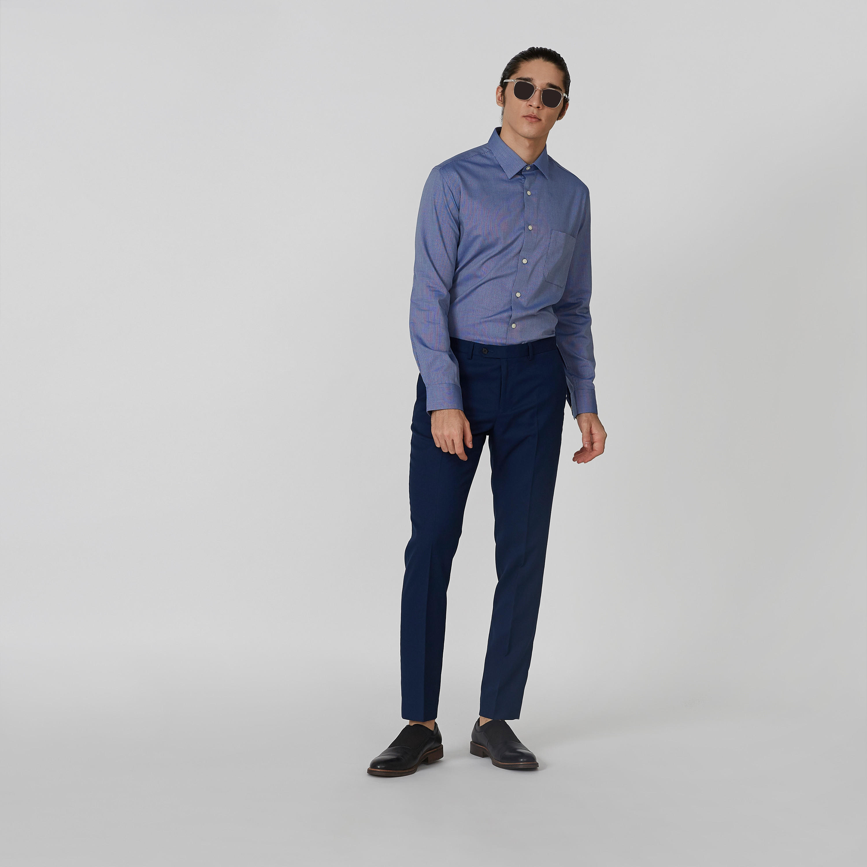 قميص بارز الملمس بأكمام طويلة من آرو-men-clothing-shirts-image-5