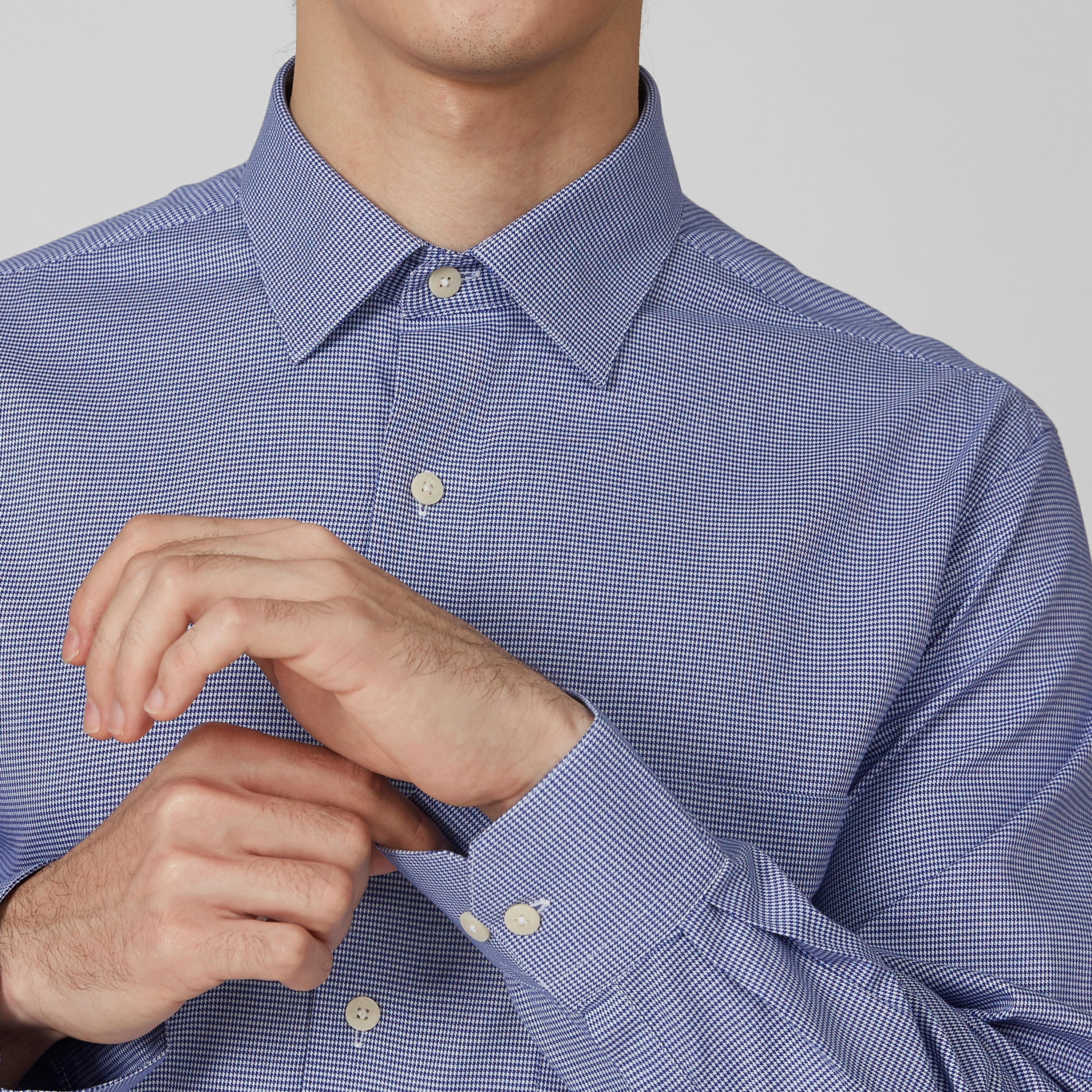 قميص رسمي كاروهات بياقة عاديّة وأكمام طويلة من آرو-men-clothing-shirts-image-3