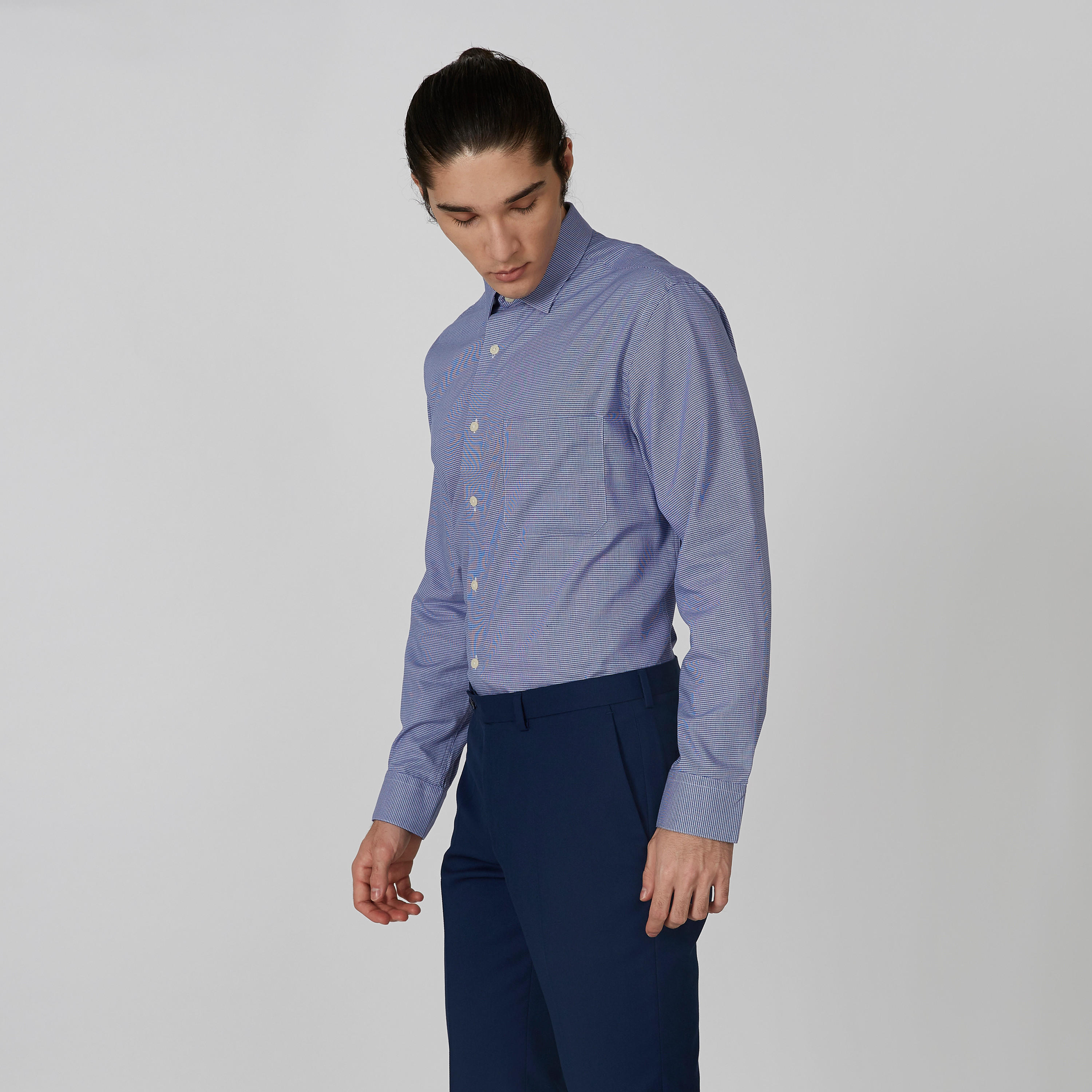 قميص رسمي كاروهات بياقة عاديّة وأكمام طويلة من آرو-men-clothing-shirts-image-4