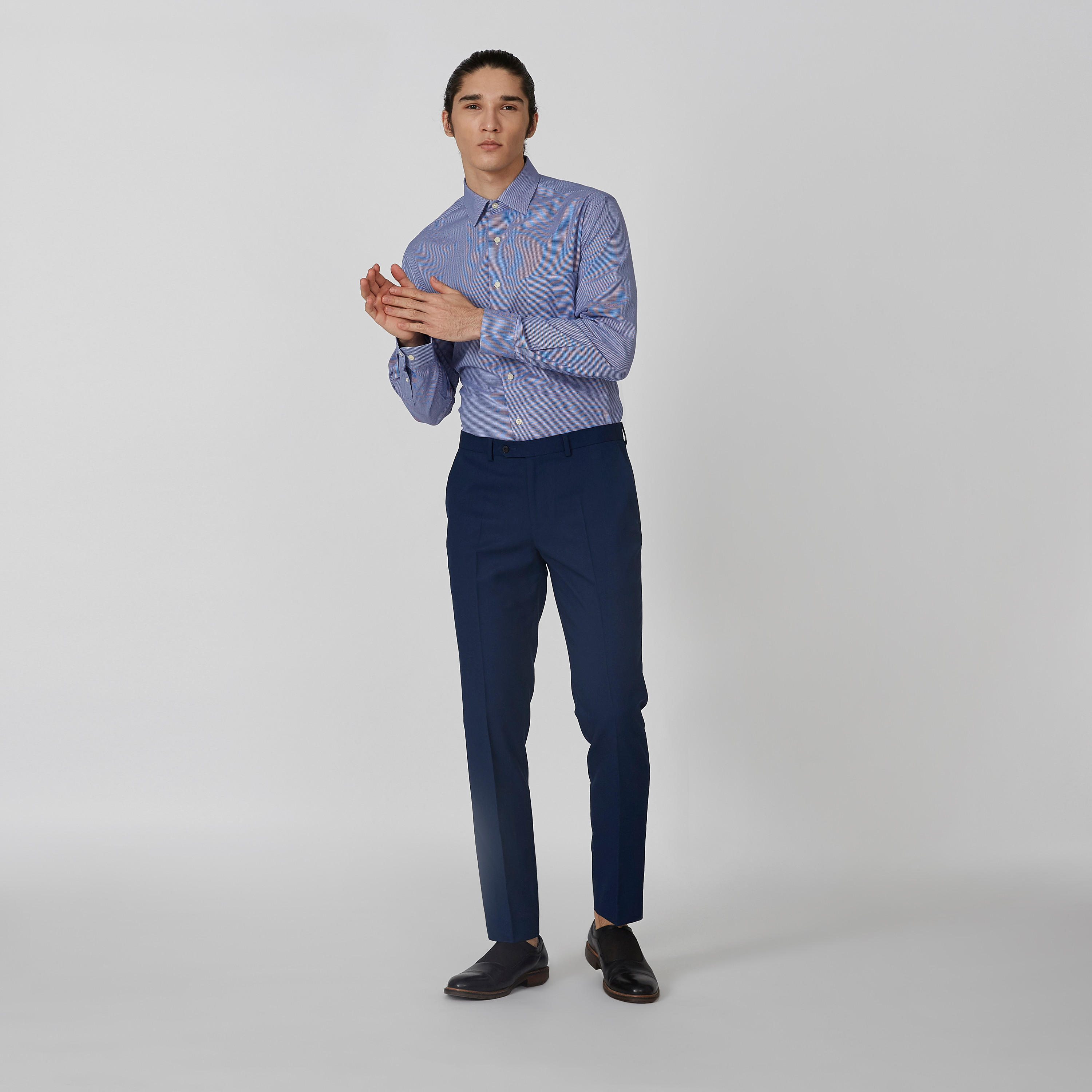 قميص رسمي كاروهات بياقة عاديّة وأكمام طويلة من آرو-men-clothing-shirts-image-5