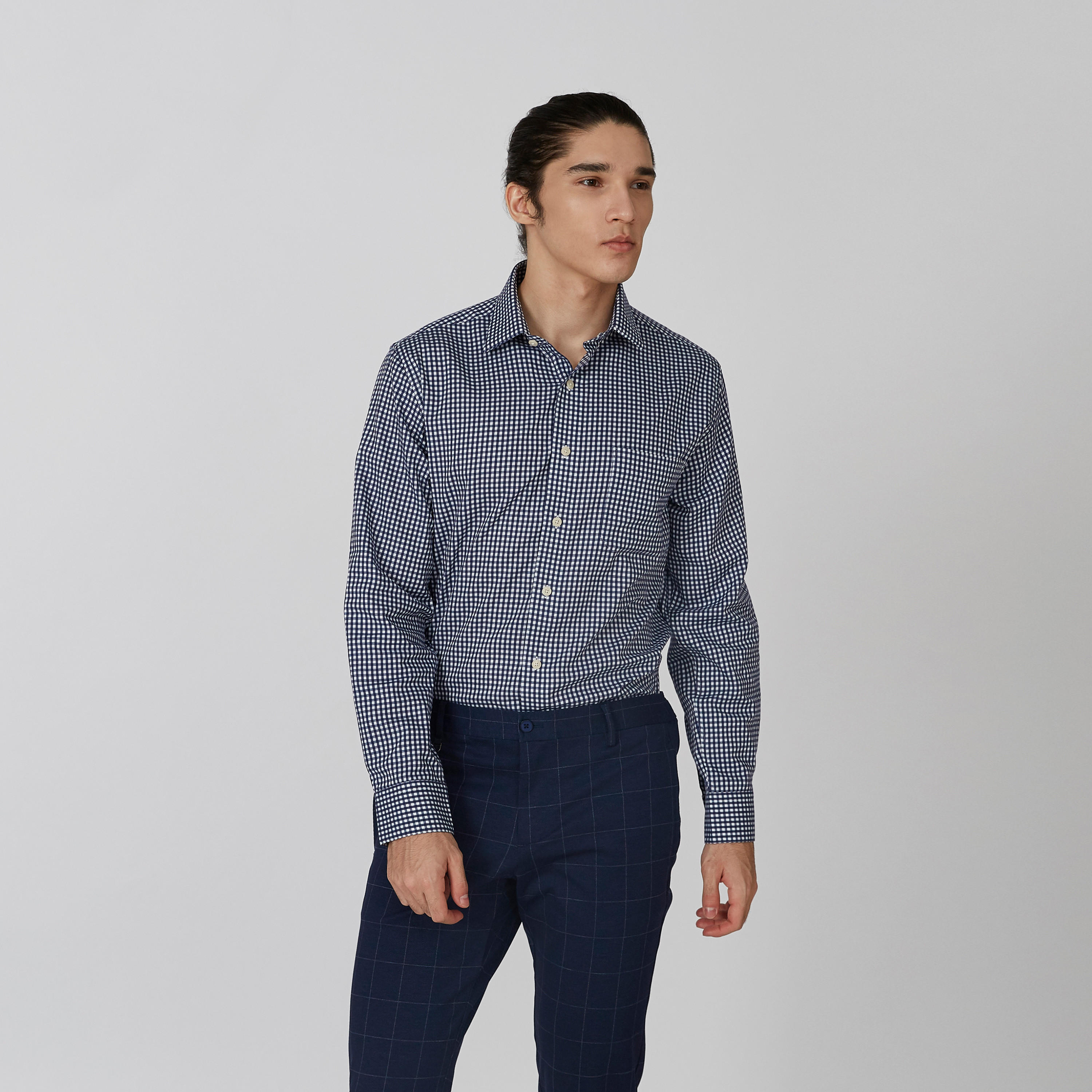 Arrow Chequered Formal Shirt with Spread Collar and Long Sleeves-men-clothing-shirts-image-1