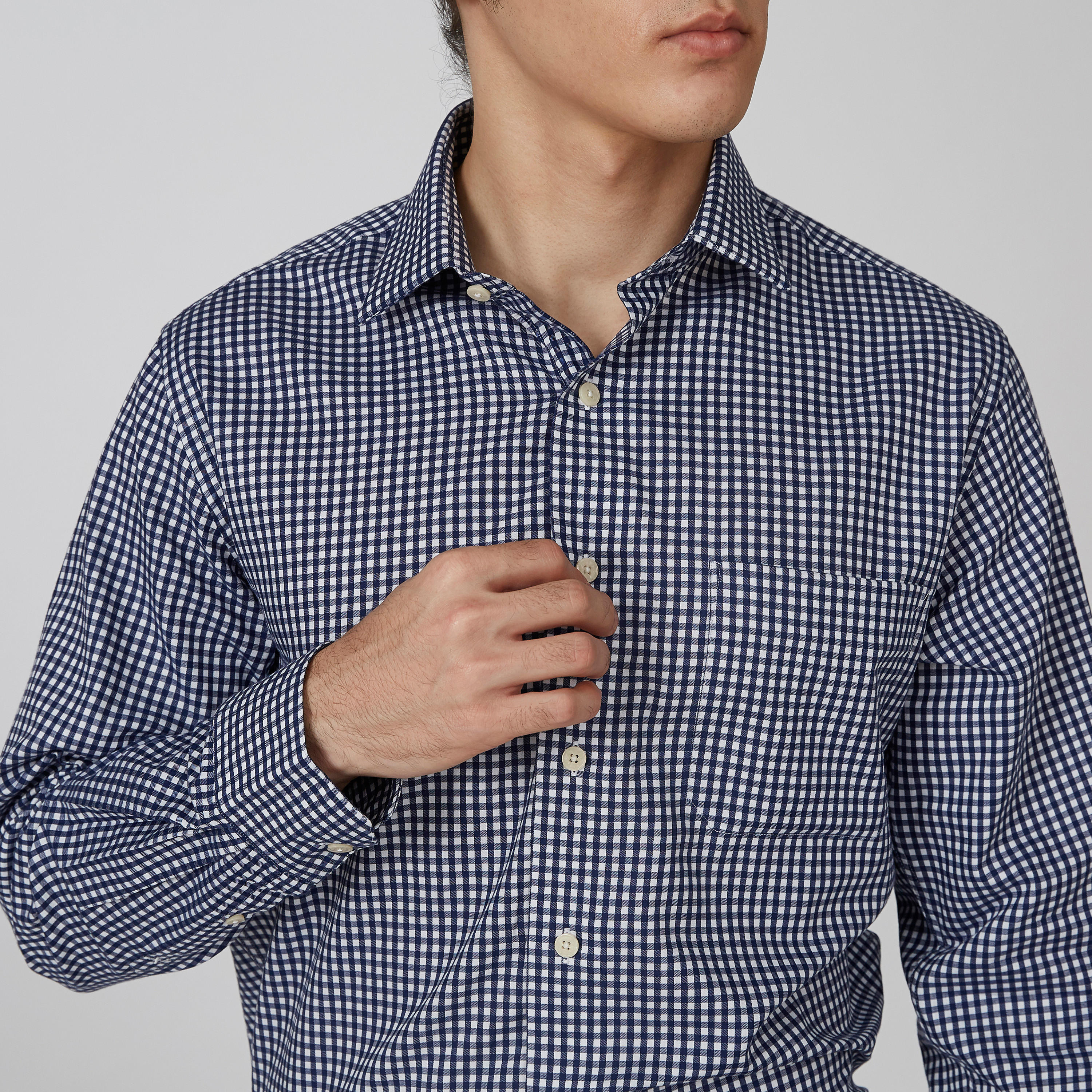 Arrow Chequered Formal Shirt with Spread Collar and Long Sleeves-men-clothing-shirts-image-4