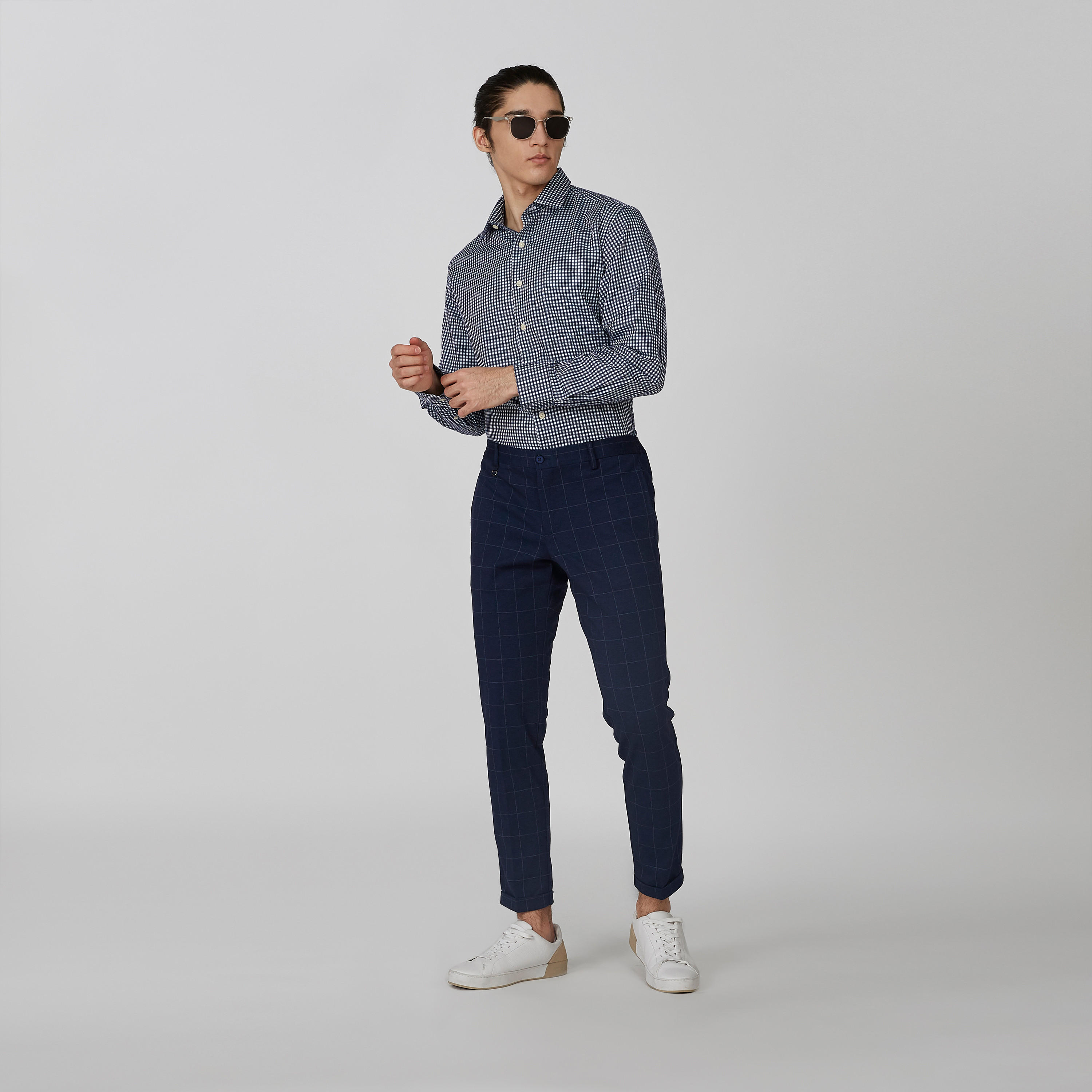 Arrow Chequered Formal Shirt with Spread Collar and Long Sleeves-men-clothing-shirts-image-5
