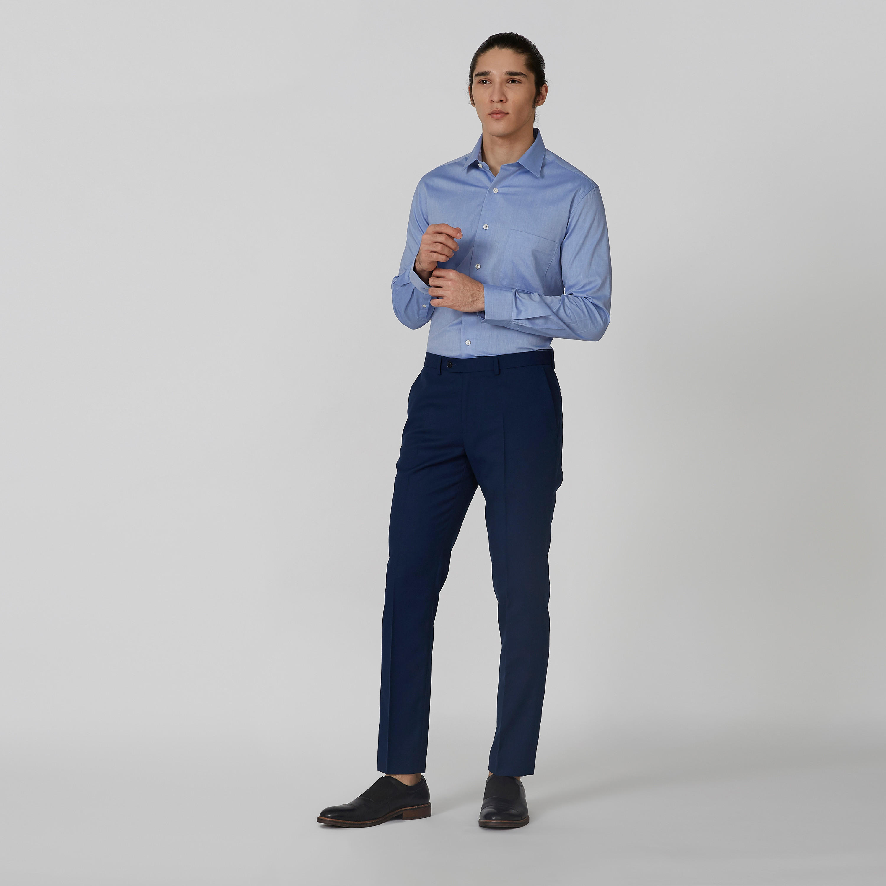 قميص سادة بأكمام طويلة من آرو-men-clothing-shirts-image-1