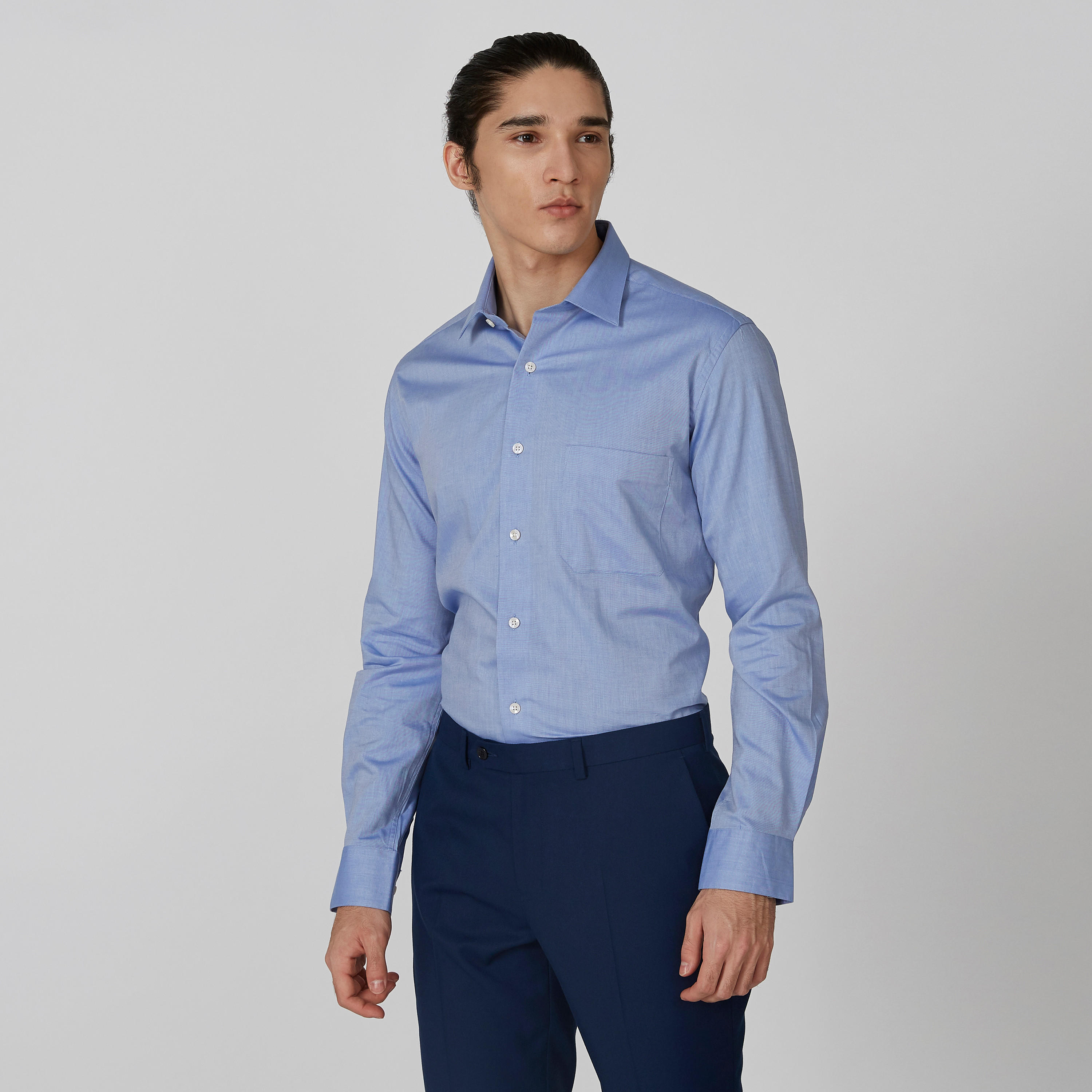 قميص سادة بأكمام طويلة من آرو-men-clothing-shirts-image-3