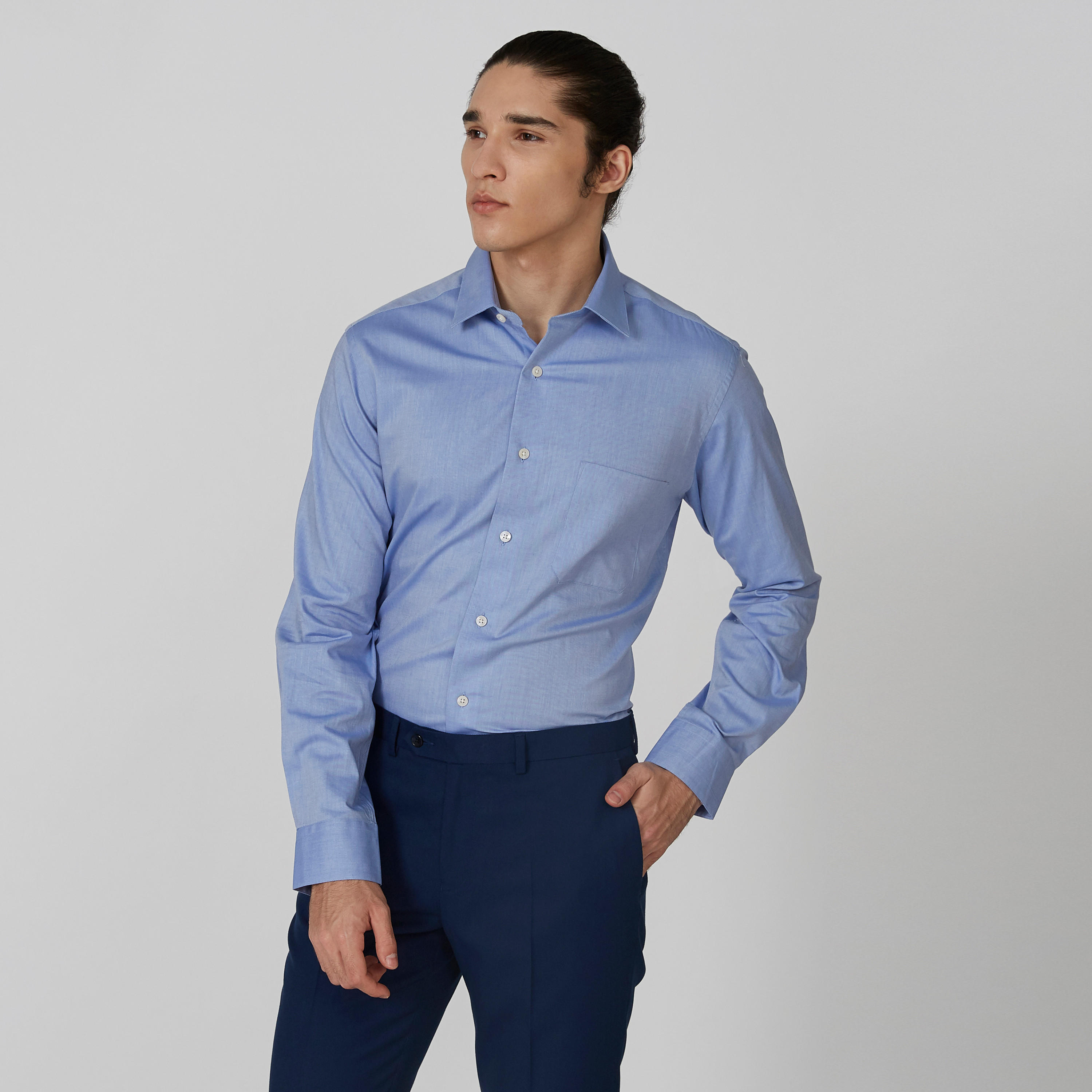 قميص سادة بأكمام طويلة من آرو-men-clothing-shirts-image-5