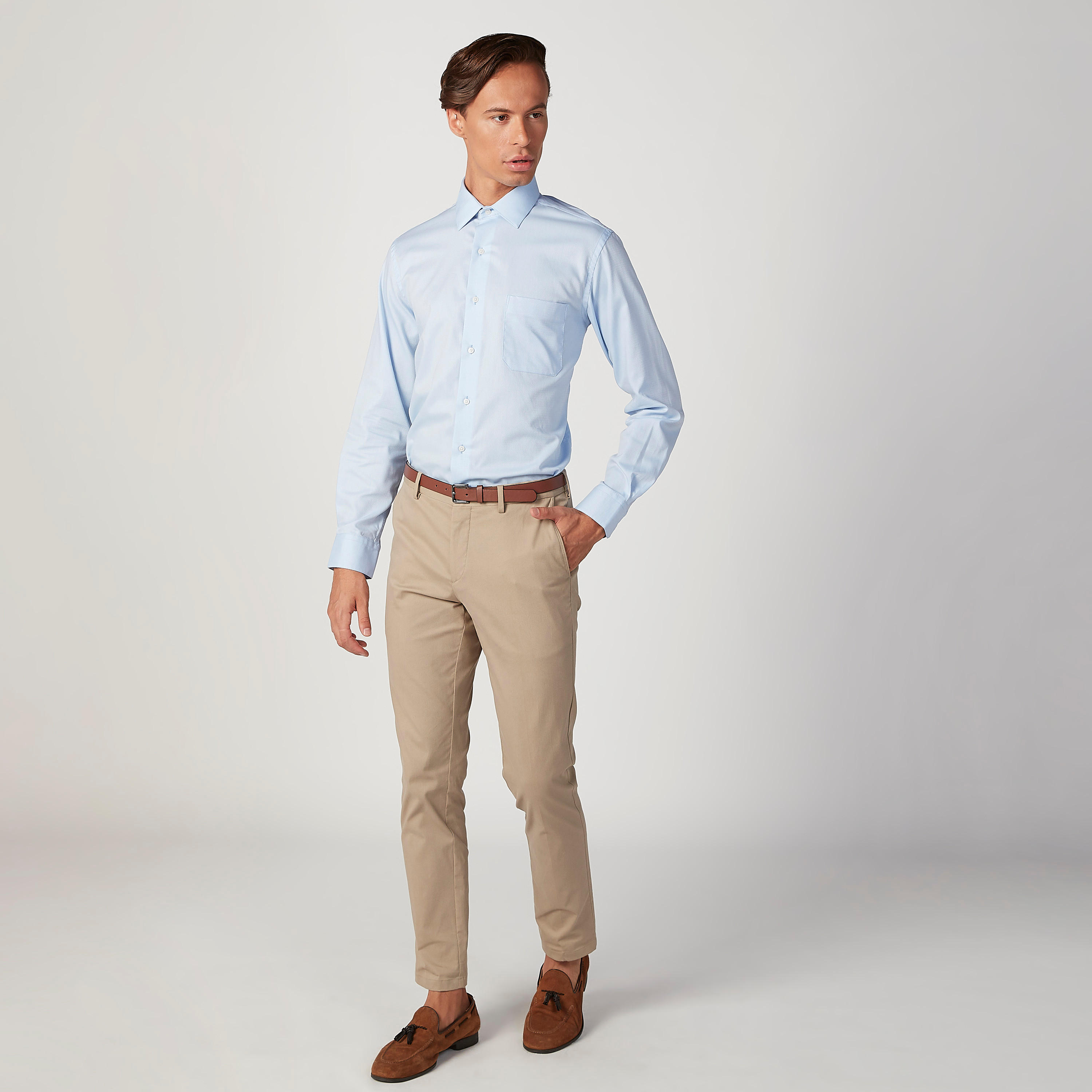 قميص بارز الملمس بأكمام طويلة وجيب من آرو-men-clothing-shirts-image-2