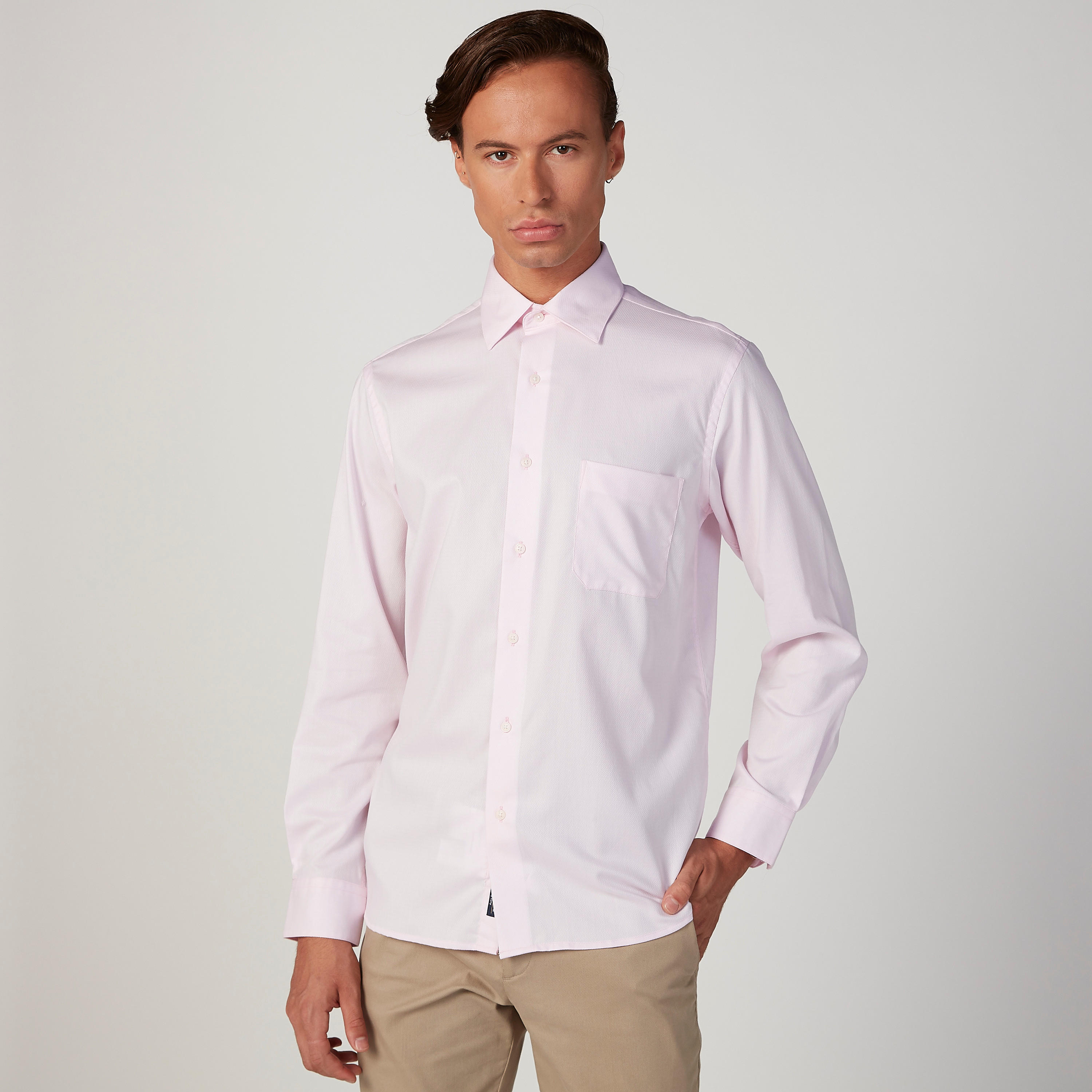 Arrow Shirt with Patch Pocket and Long Sleeves-men-clothing-shirts-image-1